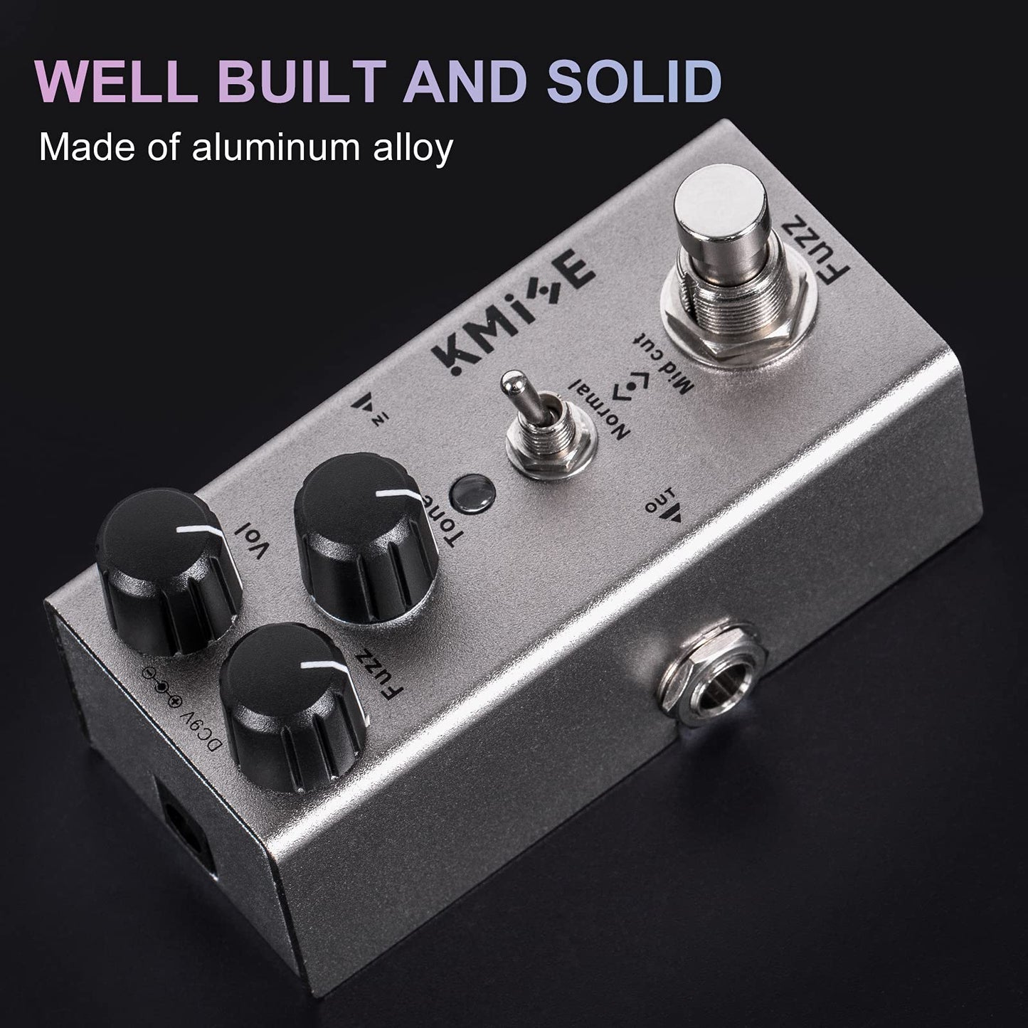 lotmusic Pedal de efectos de guitarra eléctrica Mini tipo único DC 9V True Bypass (Fuzz)