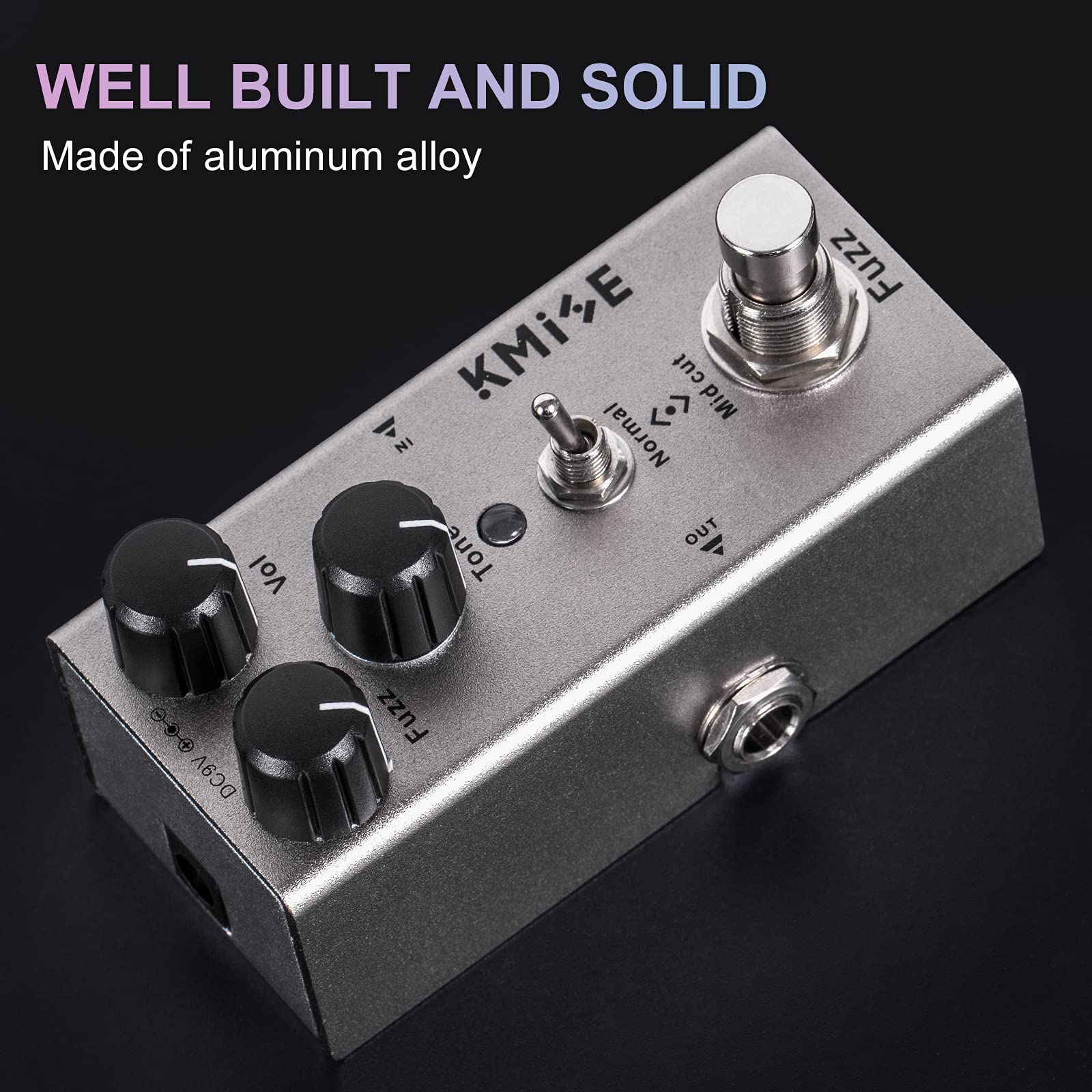 lotmusic Pedal de efectos de guitarra eléctrica Mini tipo único DC 9V True Bypass (Fuzz)