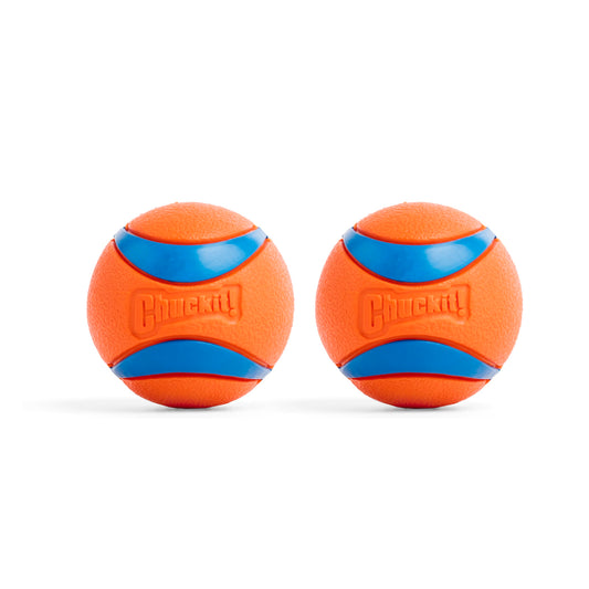 Chuckit! Ultra Ball, Anaranjado, Mediana, 2.5 pulgadas, 2 piezas