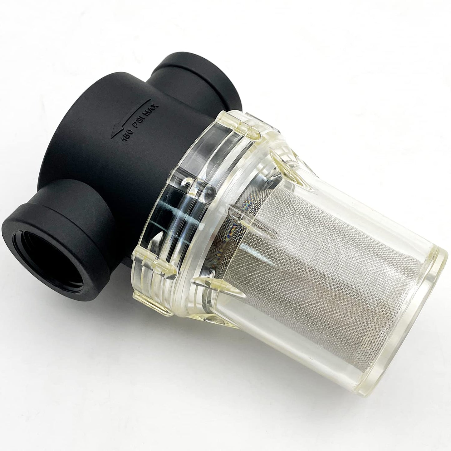 Colador hembra NPT en línea con visualización de filtro de acero inoxidable (malla 40 de 1 pulgada)