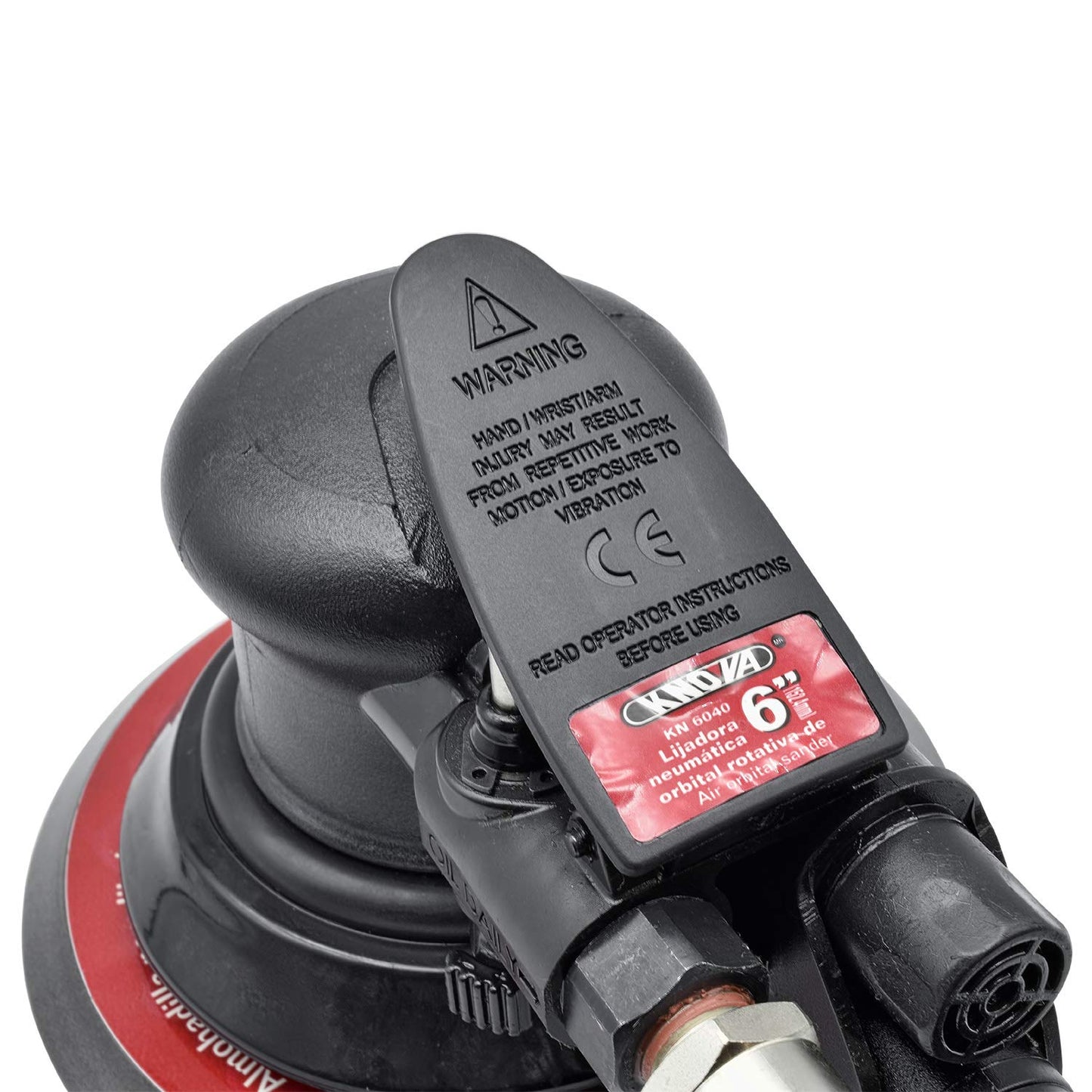 Knova Lijadora Neumática Orbital Rotativa 6" 10,000 R.P.M. 90 PSI c/regulador de velocidades (Lijadora neumática orbital)