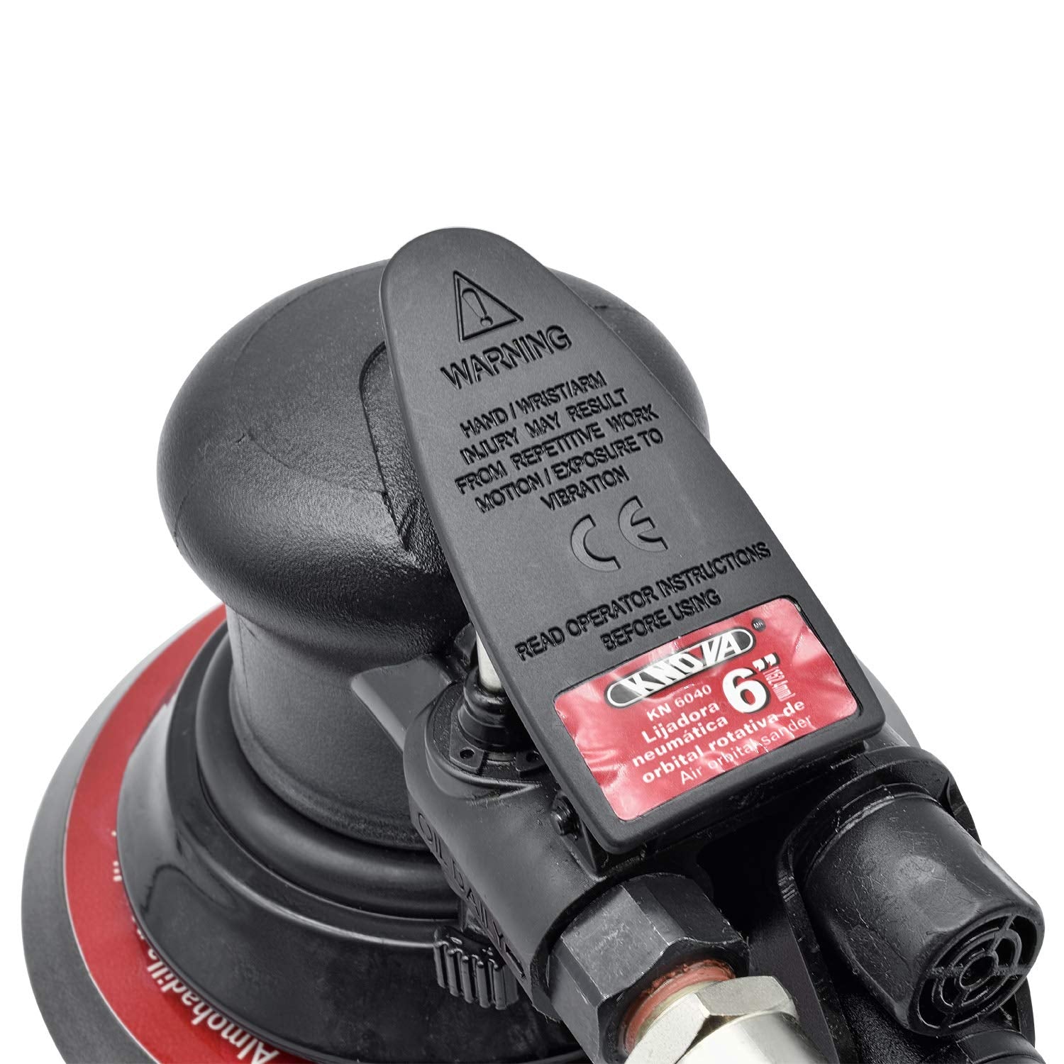Knova Lijadora Neumática Orbital Rotativa 6" 10,000 R.P.M. 90 PSI c/regulador de velocidades (Lijadora neumática orbital)