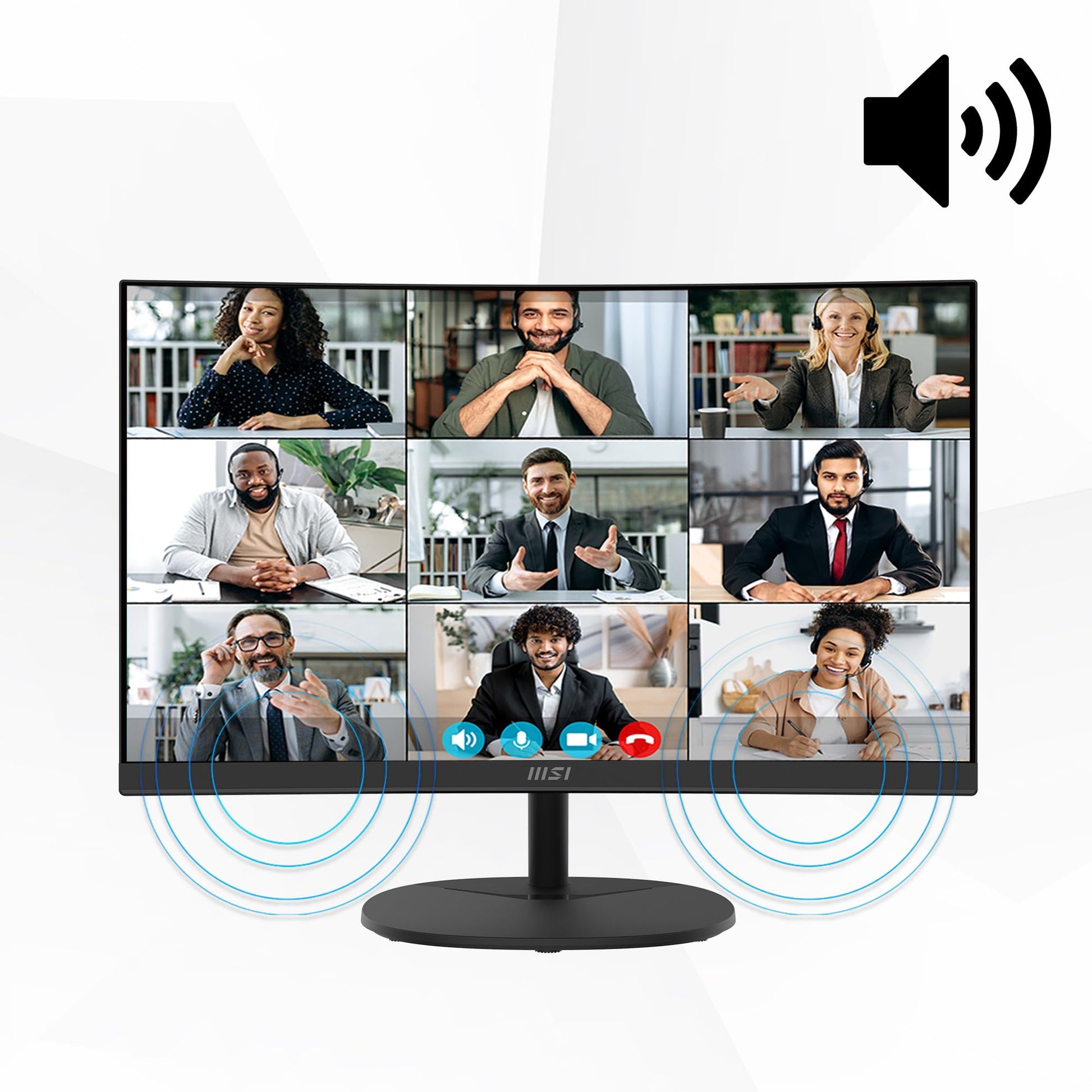 Monitor VA Curvado MSI Pro MP2412C Negro FHD 100Hz 1ms para Computadora
