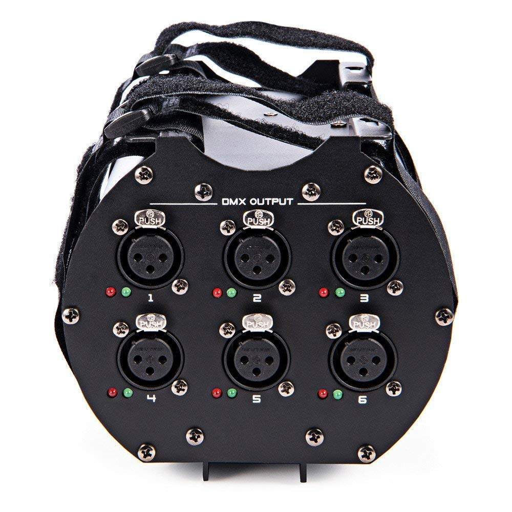 Divisor Aislado de 6 Vías MFL DMX Amplificador con Salidas de 3 Pines