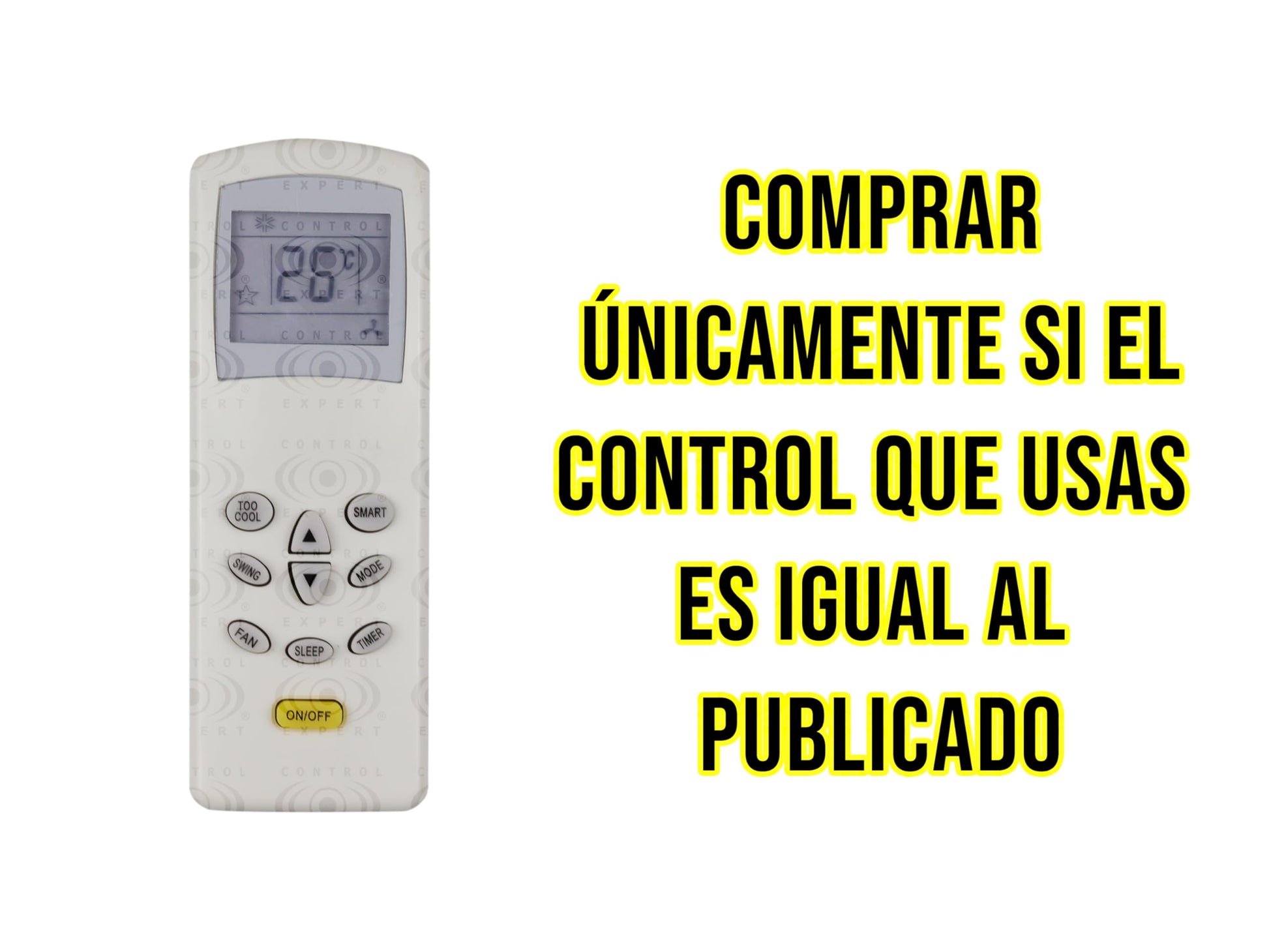 CONTROL EXPERT Control Remoto Compatible con Minisplit Zmartech Daewoo Mirage Whirlpool Ac122zt Ac224zt Aire Acondicionado