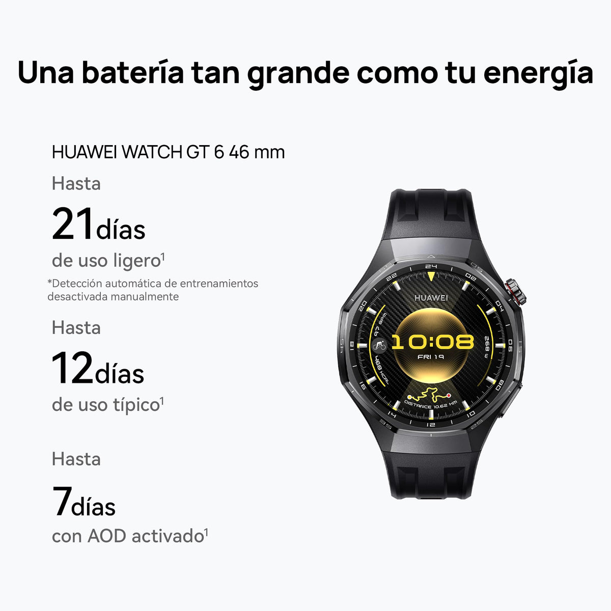 Smartwatch HUAWEI Watch GT 6 Negro 46mm para Hombre