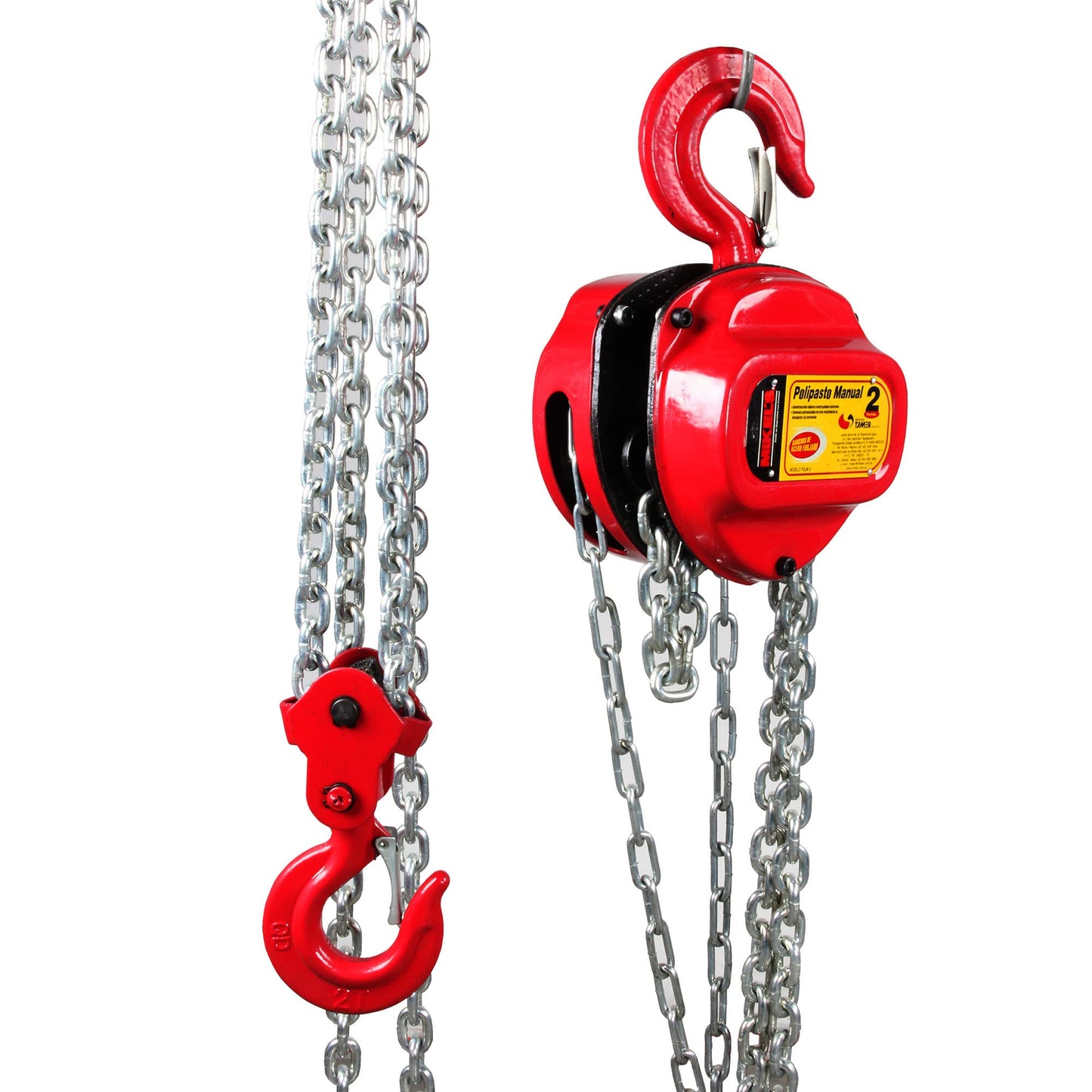 Polipasto Manual MIKEL'S Rojo 2 t Cadena 3 MTS