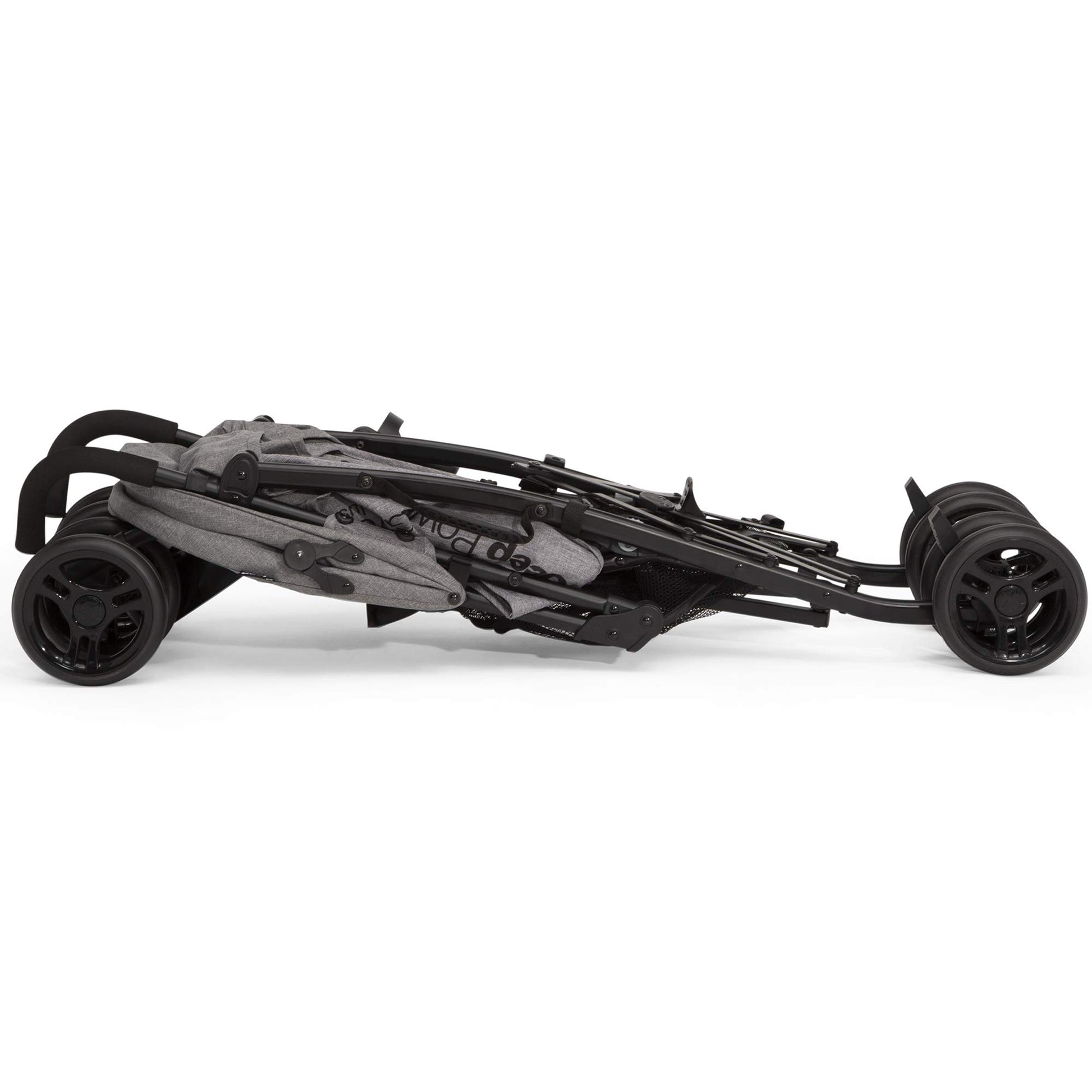 Jeep PowerGlyde Plus - carriola de viaje ligero para niños, con marco de aluminio, reclinación de 4 posiciones, cesta de almacenamiento extragrande, gris