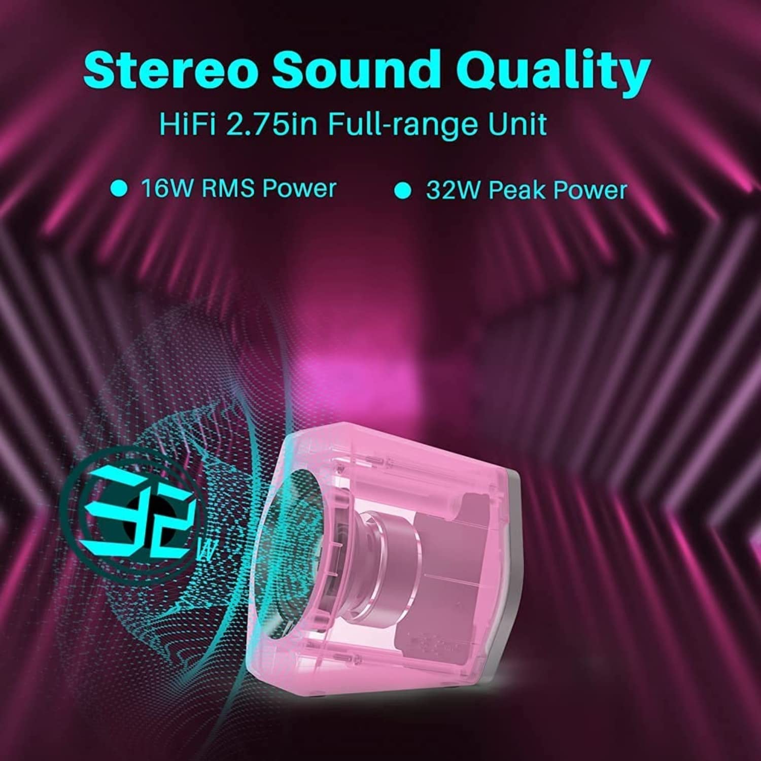 Edifier G2000 - Altavoces de computadora de 32 W para juegos, cine y música con Bluetooth, USB y AUX, RGB luces multimedia, color rosa
