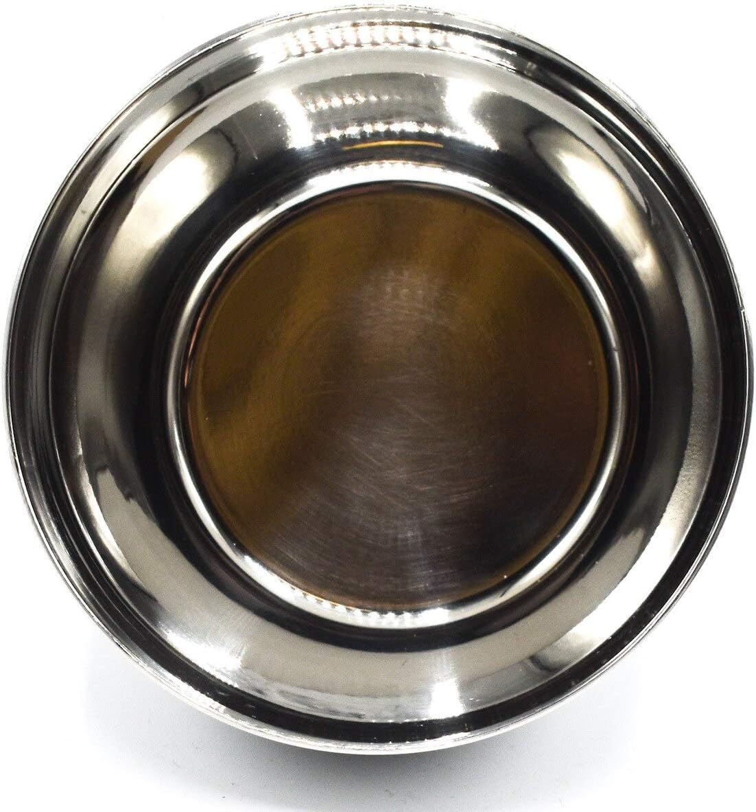 Parker Deluxe - tazón de afeitar irrompible de acero inoxidable, para usar con tu jabón de afeitar favorito o crema de afeitar de espuma