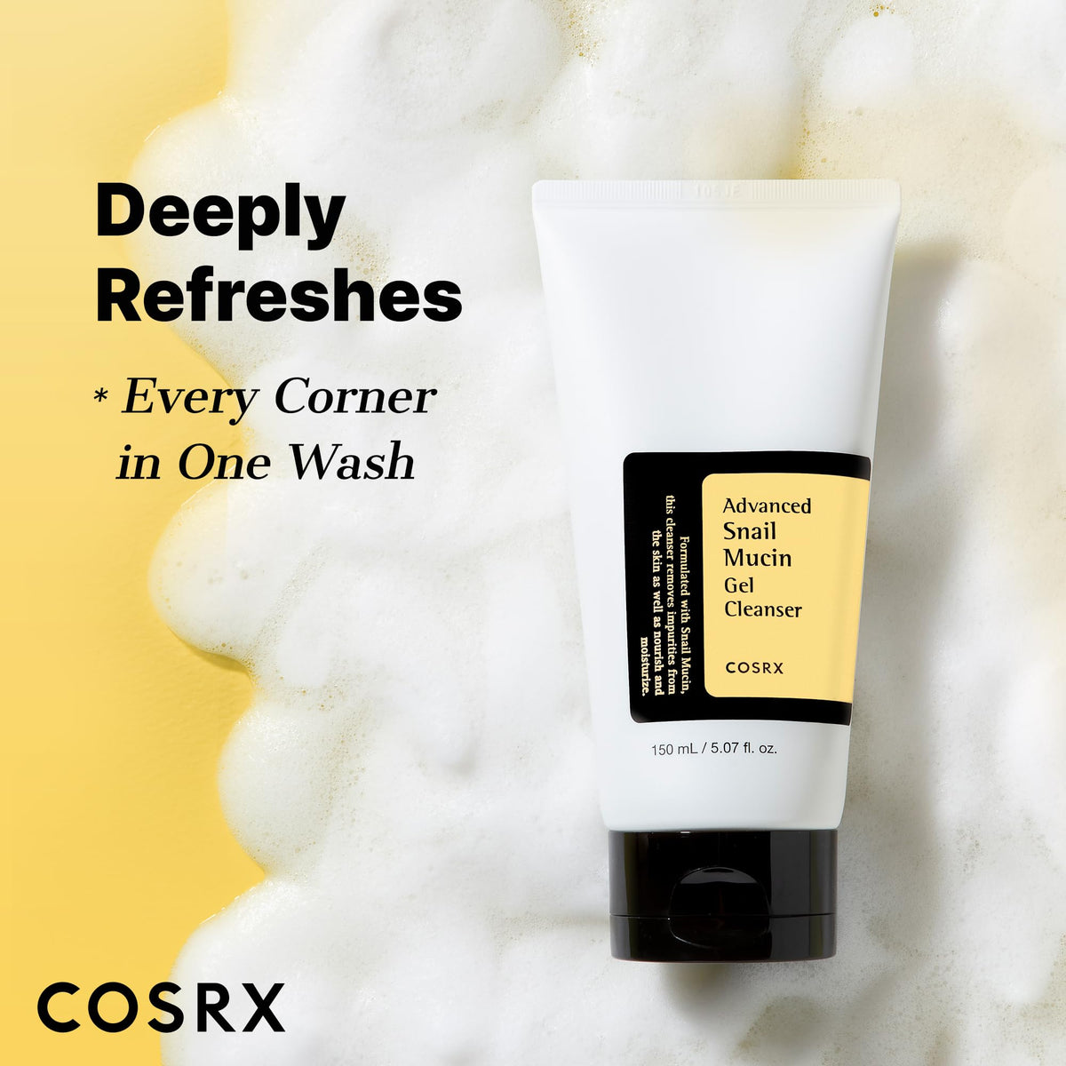 Advanced Snail Mucin Gel Cleanser by Cosrx for Unisex - 5.07 oz Cleanser