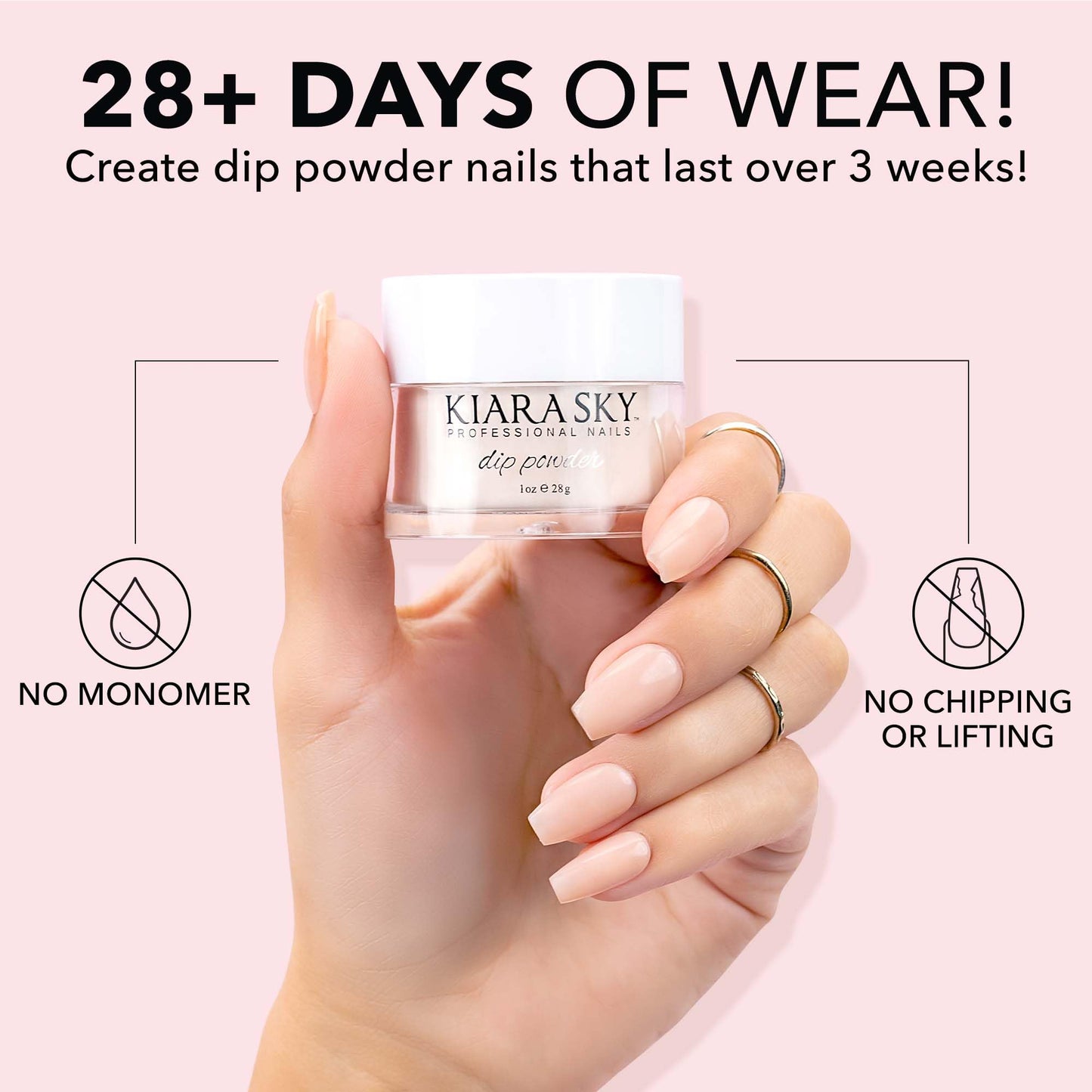 Kiara Sky Dip Powder Milky White D623