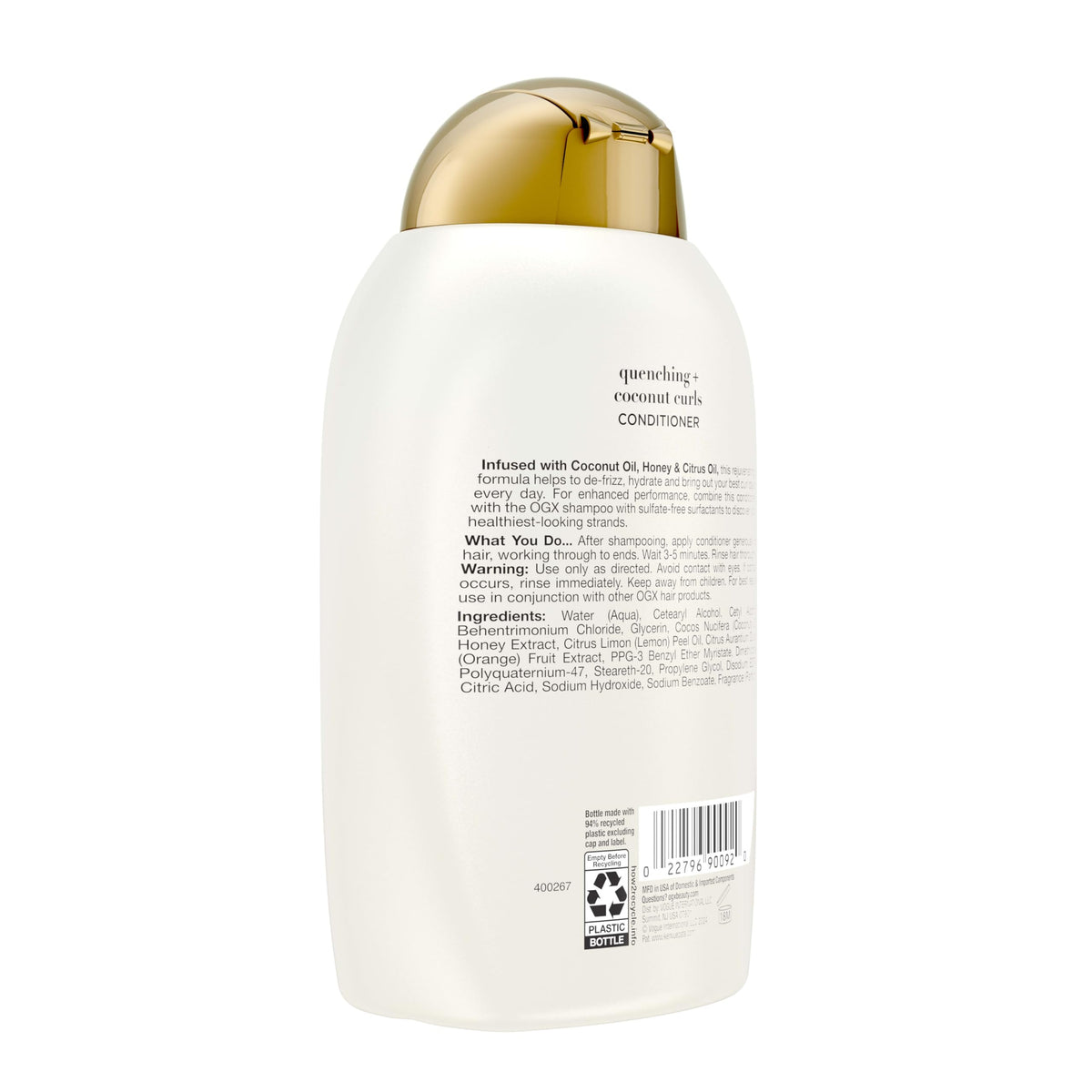 OGX, Acondicionador de Coco para Rizos, 385 ml