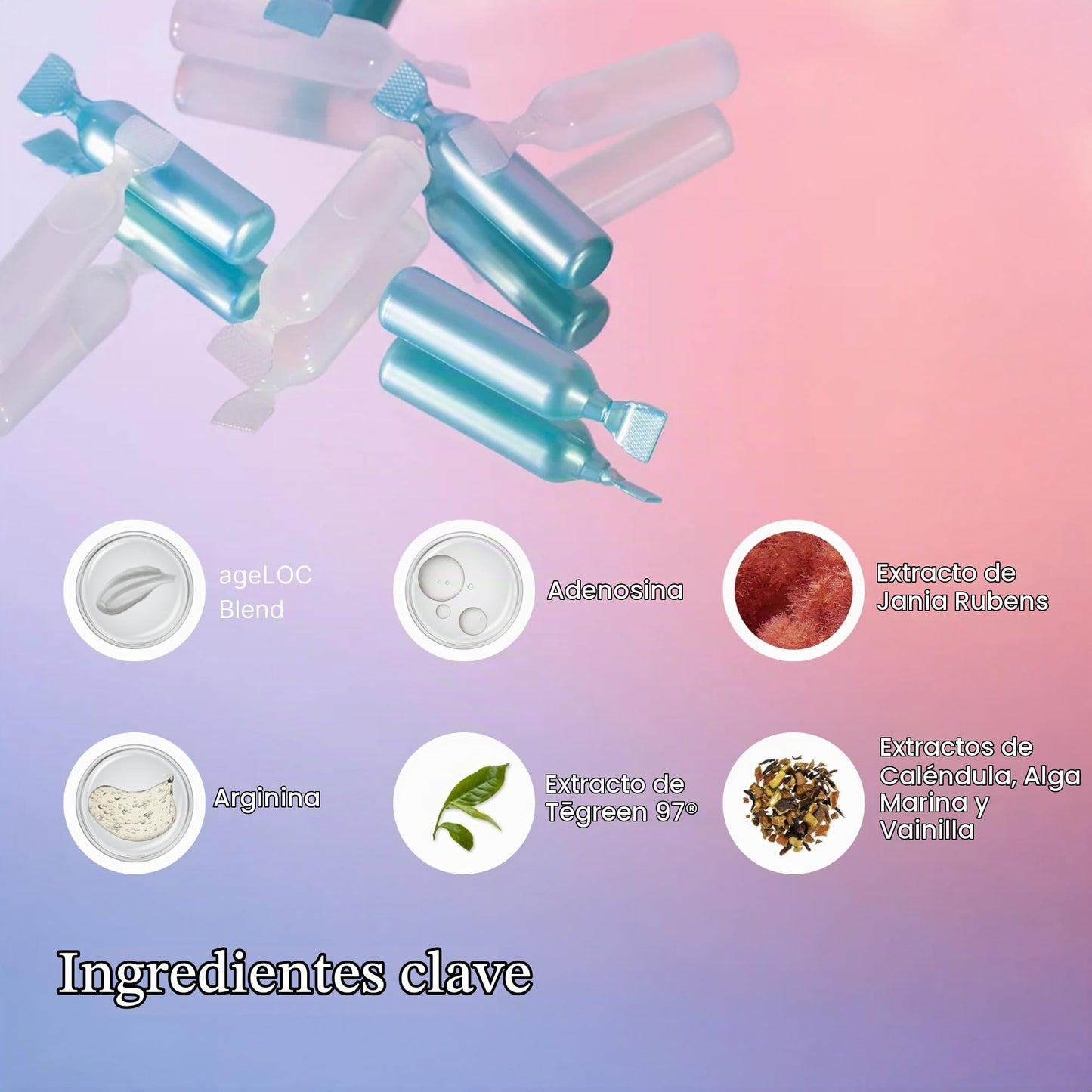 Nu Skin | Gel Facial ageLOC® Galvanic Spa | TratamientoAnti-Arrugas para Rostro | Galvanic Spa Facial Gels | Para todo Tipo de Piel | 8 Ampolletas