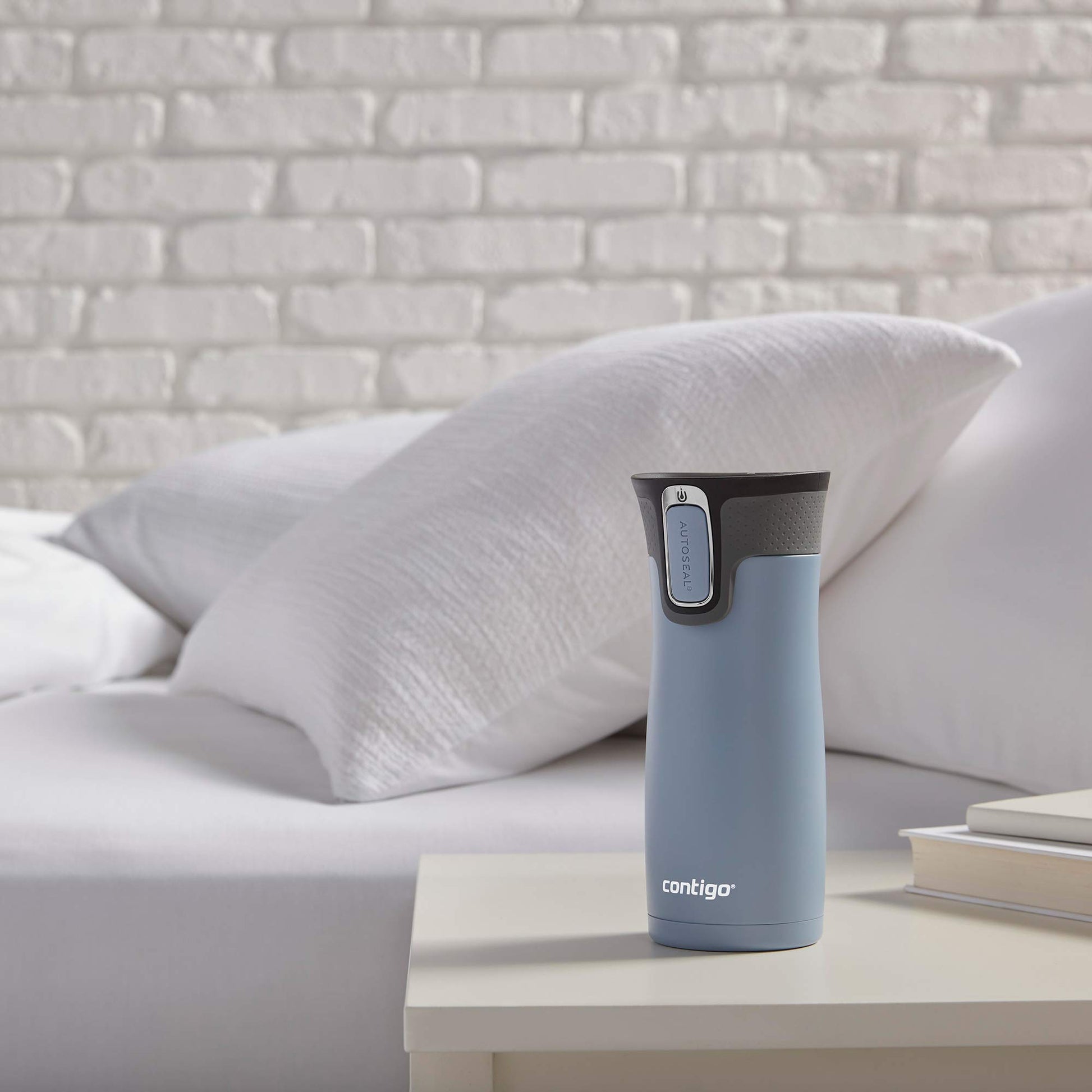 Contigo 2063326 West Loop Vaso para viaje, autosellado, sellado al vacío, acero inoxidable, Earl Grey, 16 onzas, 1