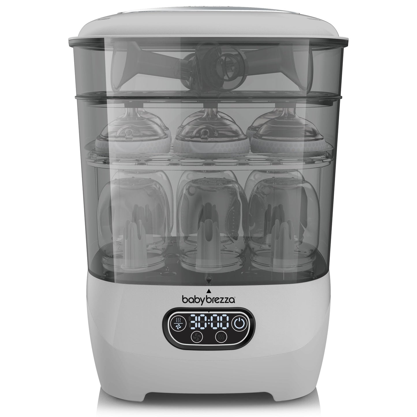 Baby Brezza - Esterilizador y secador de biberones avanzado, 33% más rápido, desinfectante de vapor de mayor capacidad, máquina de esterilización universal para todas las botellas + piezas de bomba