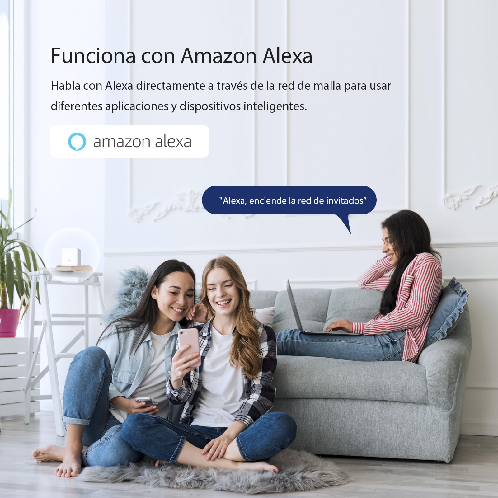 Sistema WiFi 6 de Malla Tenda AX1500 Blanco para 300 Metros Cuadrados y 80 Dispositivos