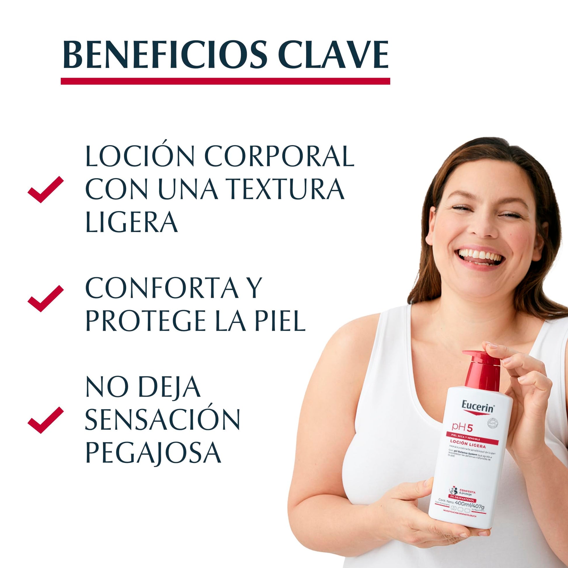 Eucerin Ph5 Loción Corporal Ligera para Piel Sensible o Seca 400ml