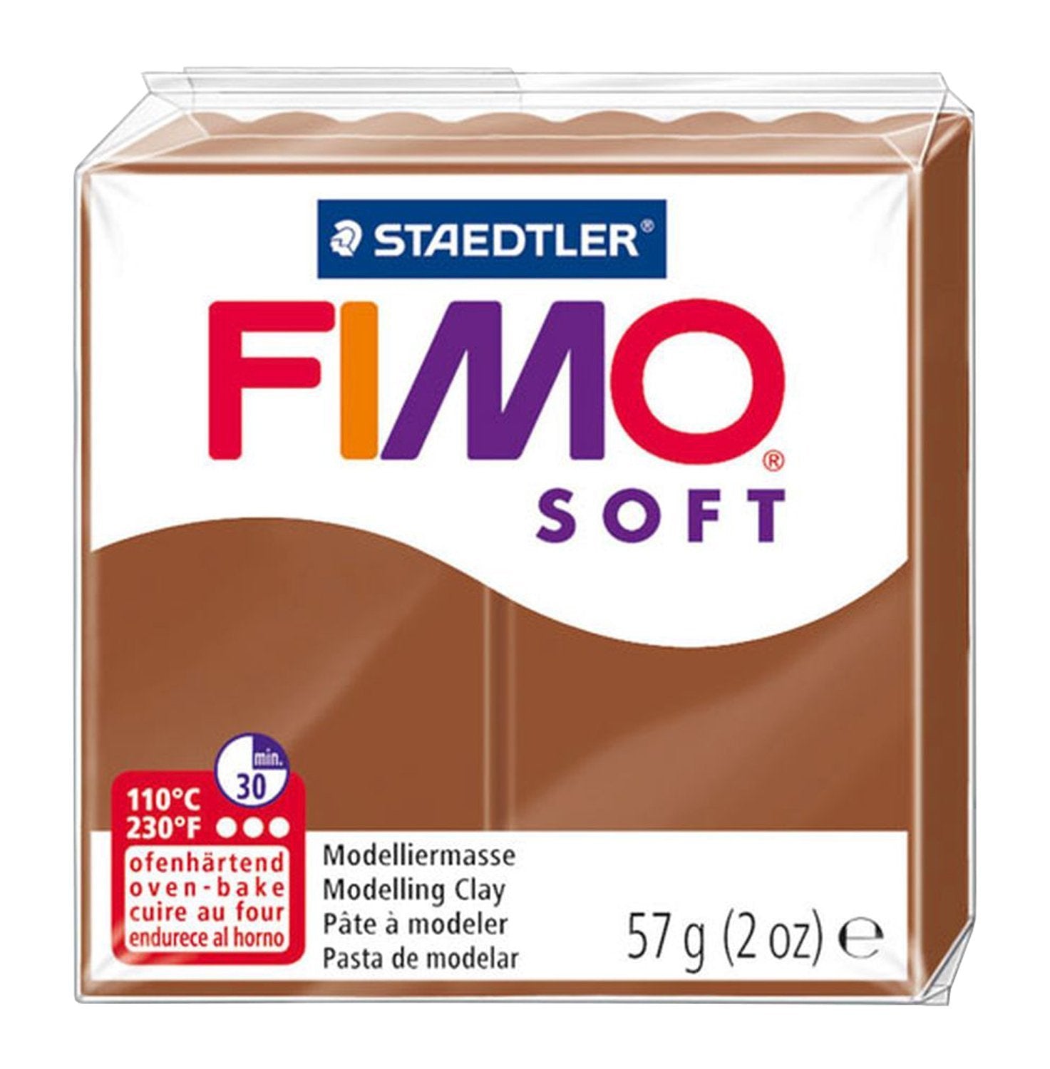 FIMO - Arcilla para modelar horno de polímero suave, 57 g, juego de 8 tonos tierra