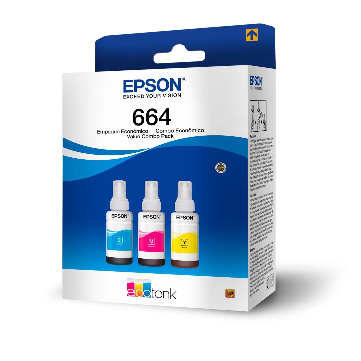 Botellas de Tinta EPSON Ecofit Cian Magenta Amarillo 3 Unidades