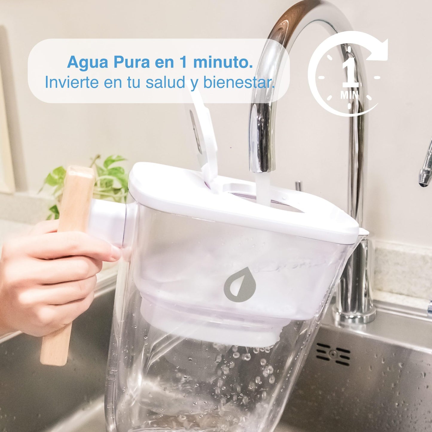 Repuesto Núcleo PURA Bali PURA Somos Agua Negro Carbón Activado para Jarra Purificadora