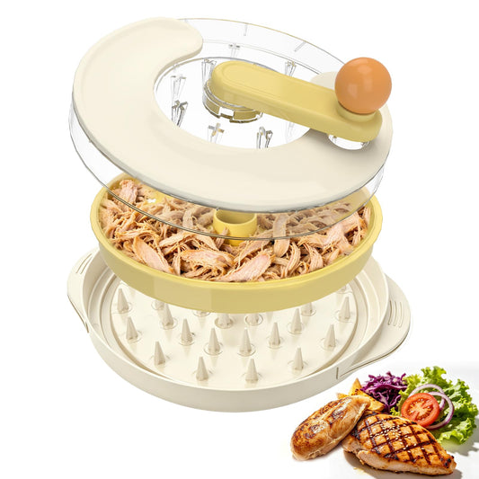 Trituradora de Pollo Pro Twist Transparente Antideslizante con Mango Ergonómico