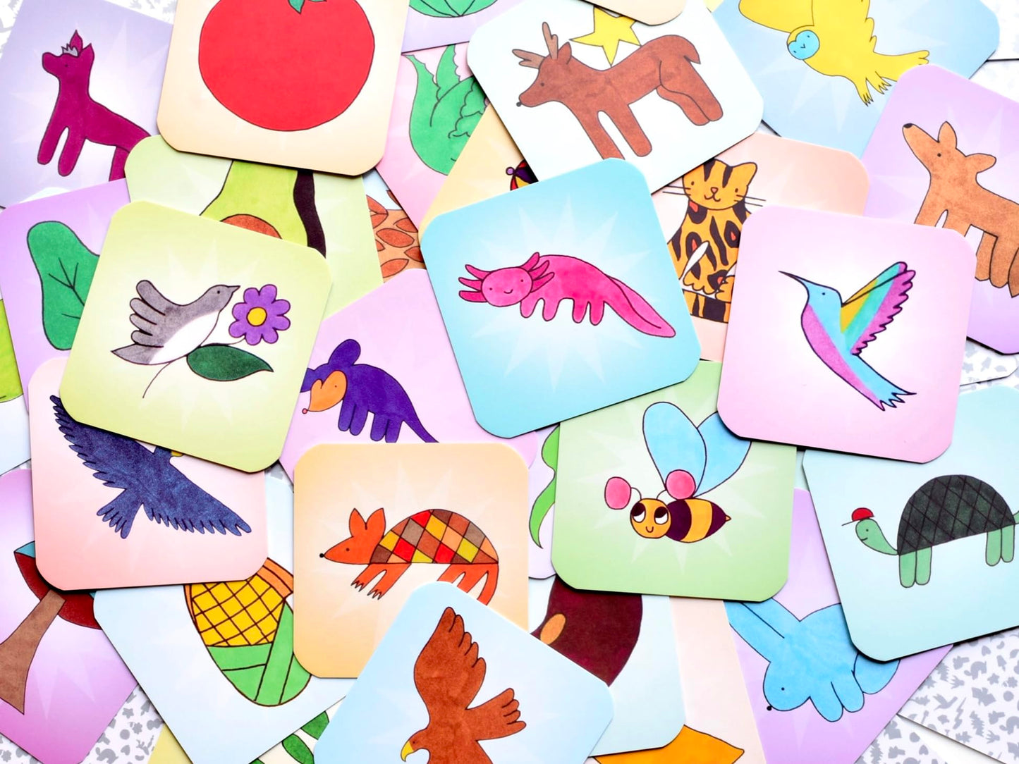 Juego de Memoria METATERAMA Animales Plantas y Cultivos de México 32 Pares