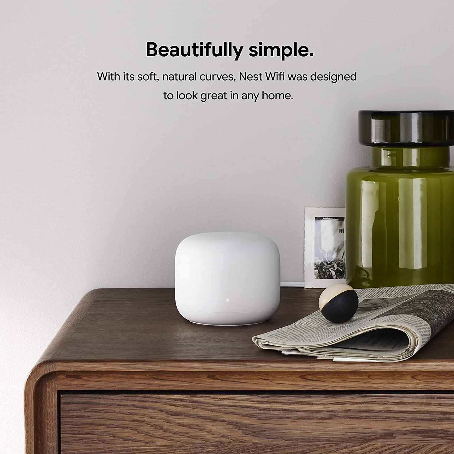 Google Nest WiFi - AC2200 (2ª generación) Router y sistema Wi-Fi de malla de punto de acceso añadido (paquete de 2, arena)