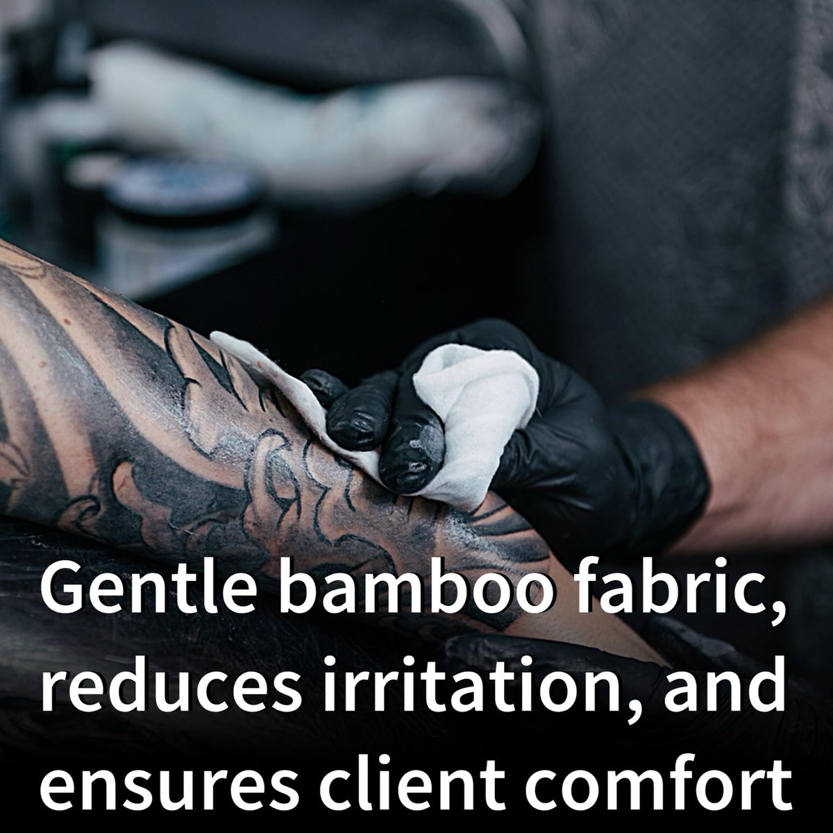 CleanSkin [20 unidades] Toallitas de jabón biodegradables de gran tamaño de color verde para tatuajes, toallitas de fibra de bambú para tatuajes, kit para tatuajes | Sin alcohol ni fragancias, sin
