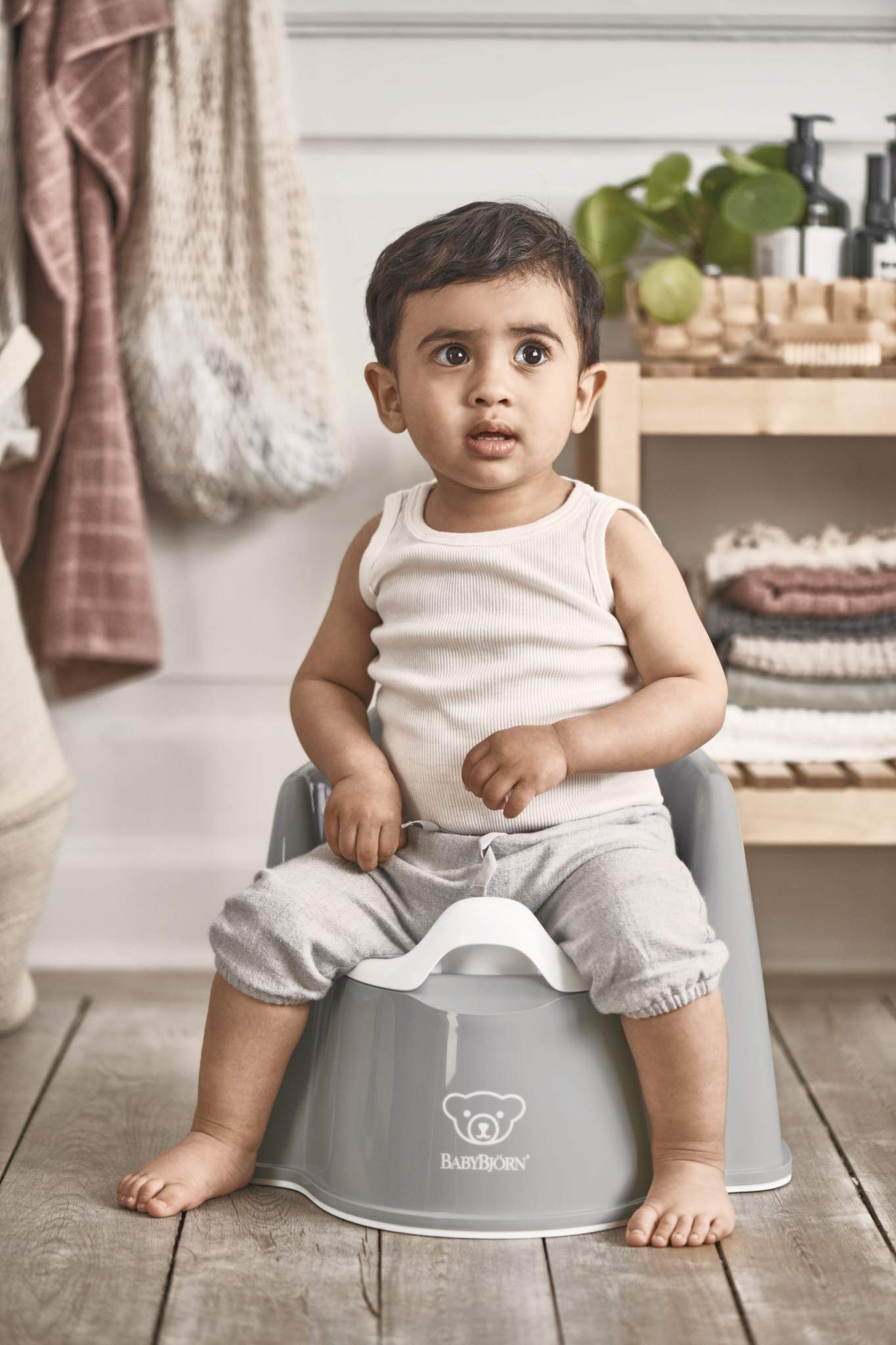 BabyBjörn Silla para orinal, gris/blanco