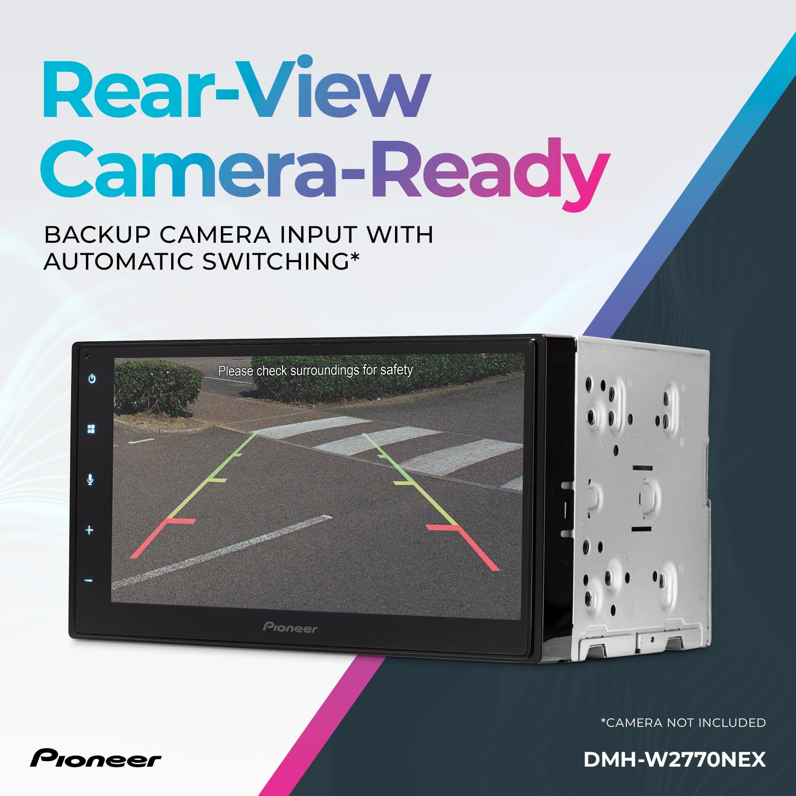Radio HD Doble DIN Pioneer 6.8 Pulgadas Capacitiva con Apple CarPlay y Android Auto Inalámbrico y Bluetooth para Automóviles