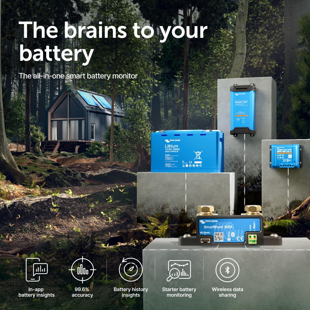 Monitor de Batería Victron Energy Bluetooth 6.5V-70V 300 Amperios