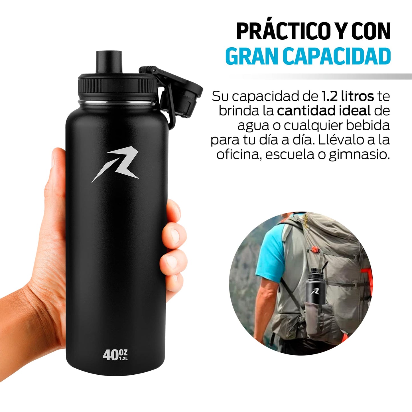 Termo de Acero Inoxidable Redlemon Plata con Doble Aislamiento para Bebidas Frías y Calientes