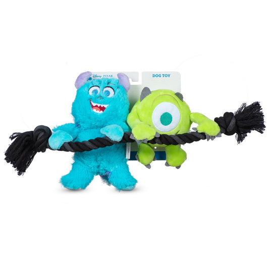 Disney for Pets Pixar's Monsters, Inc. Juguete de Cuerda para Mascotas, 12 Pulgadas, Juguetes para Perros Disney Pixar | Juguete de Cuerda para Perros Inspirado en Mike y Sulley de Pixar's Monsters,