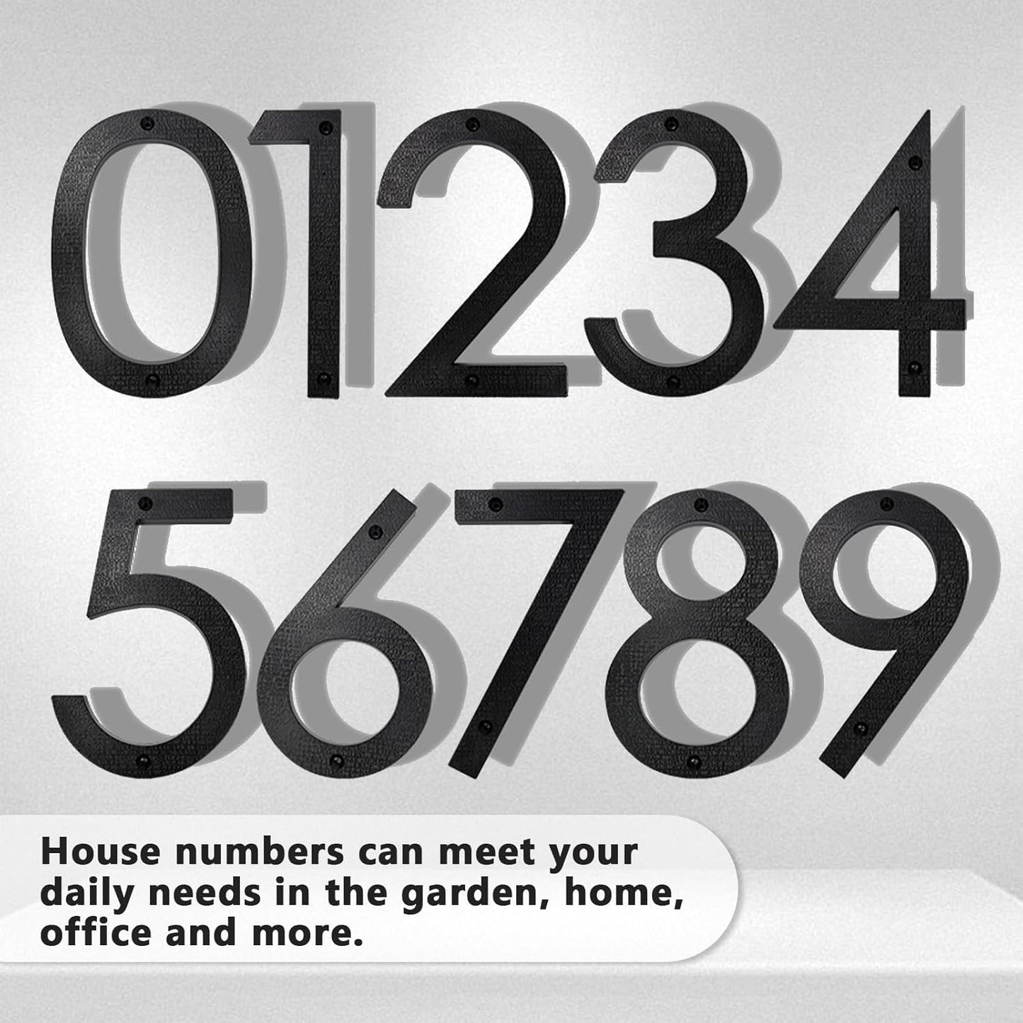 Números para Casa Exterior Modernos con Kit de Uñas para Instalación Fácil 5 Pulgadas