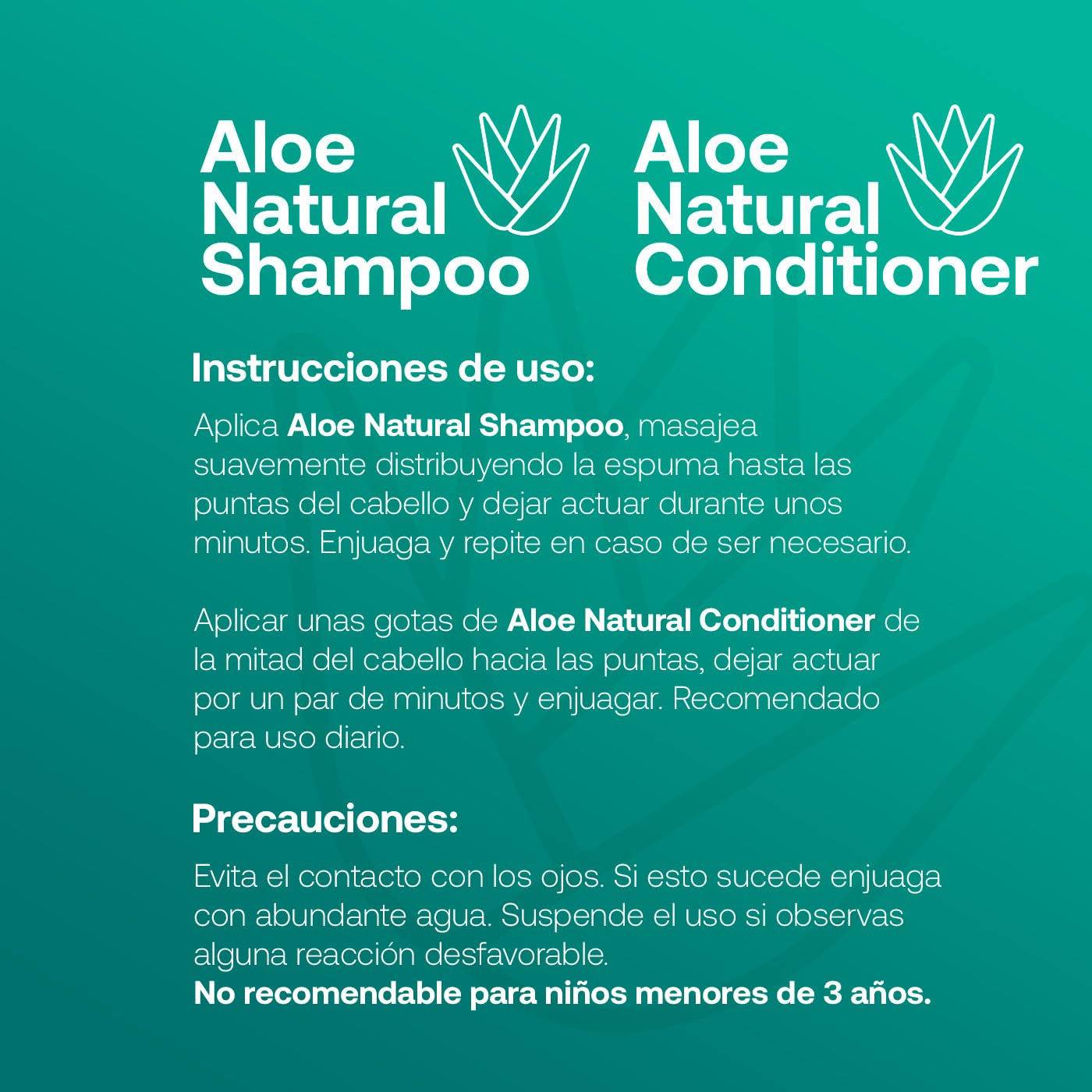 Kit Shampoo y Acondicionador Natural de 800ml C/U sin Sulfatos ni Parabenos con Ingredientes Naturales. Natural Conditioner and Shampoo B Life.