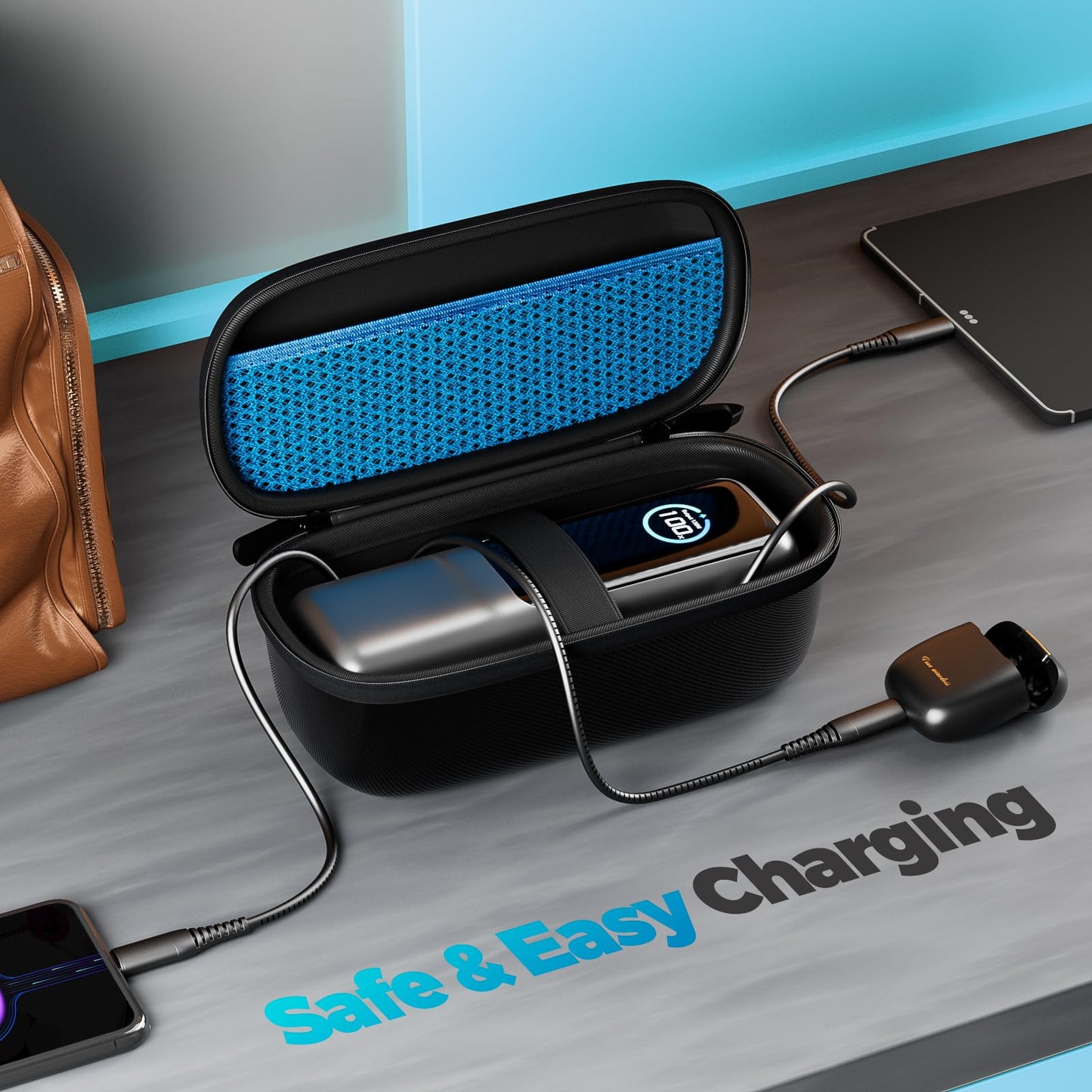 Estuche Viaje ProCase Negro Compatible con Anker Laptop Power Bank 25000mAh 165W