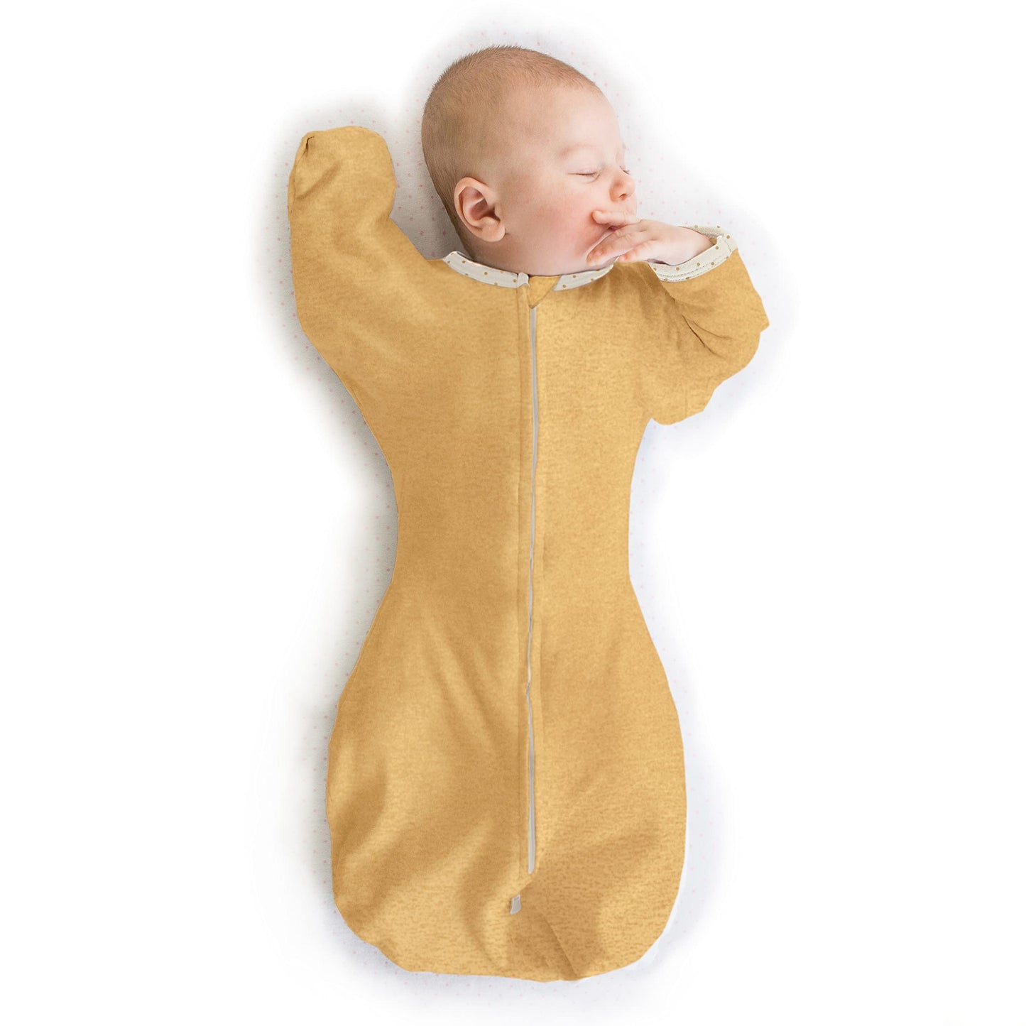 SwaddleDesigns - Saco de Envolver transicional, Mangas de Media Longitud y puños de manopla, para la transición del recién Nacido al Saco de Dormir del bebé, Manta portátil, pequeña, 0-3 Meses, 6-14