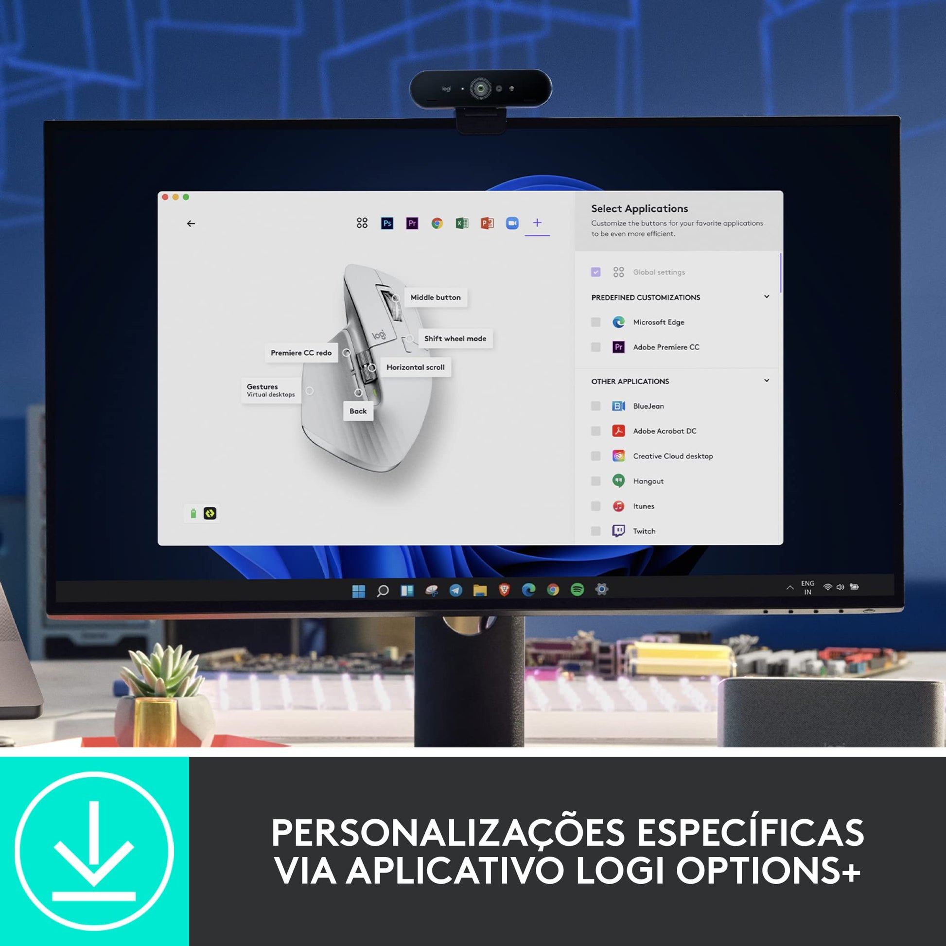 Logitech MX Master 3S Mouse Inalámbrico de Desempeño, Scrolling Ultra-rápido, 8K dpi, Seguimiento sobre Vidrio, Clics Silenciosos, USB-C, Bluetooth