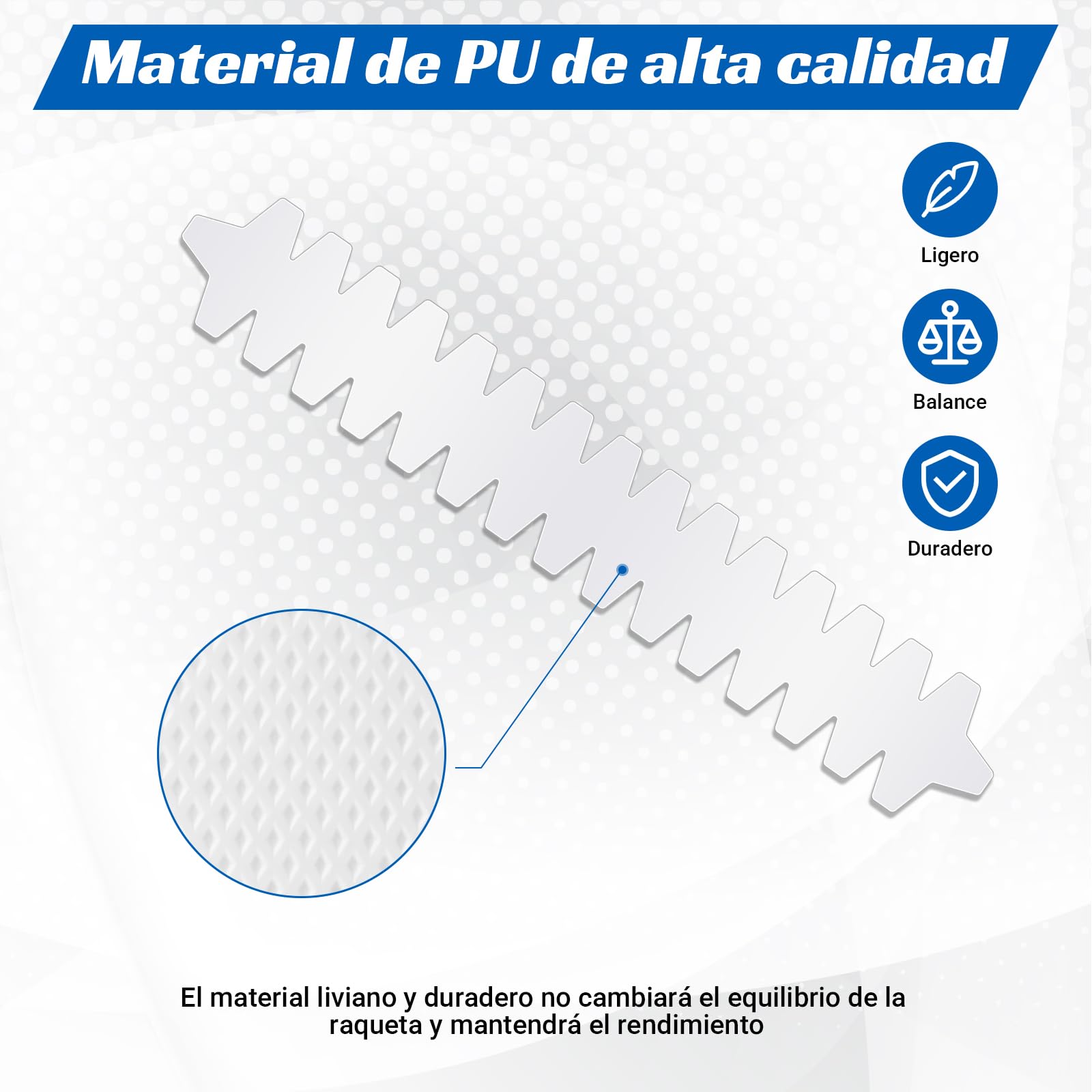 Protector de Pala Padel QMCZLA Transparente con Diseño de Aleta