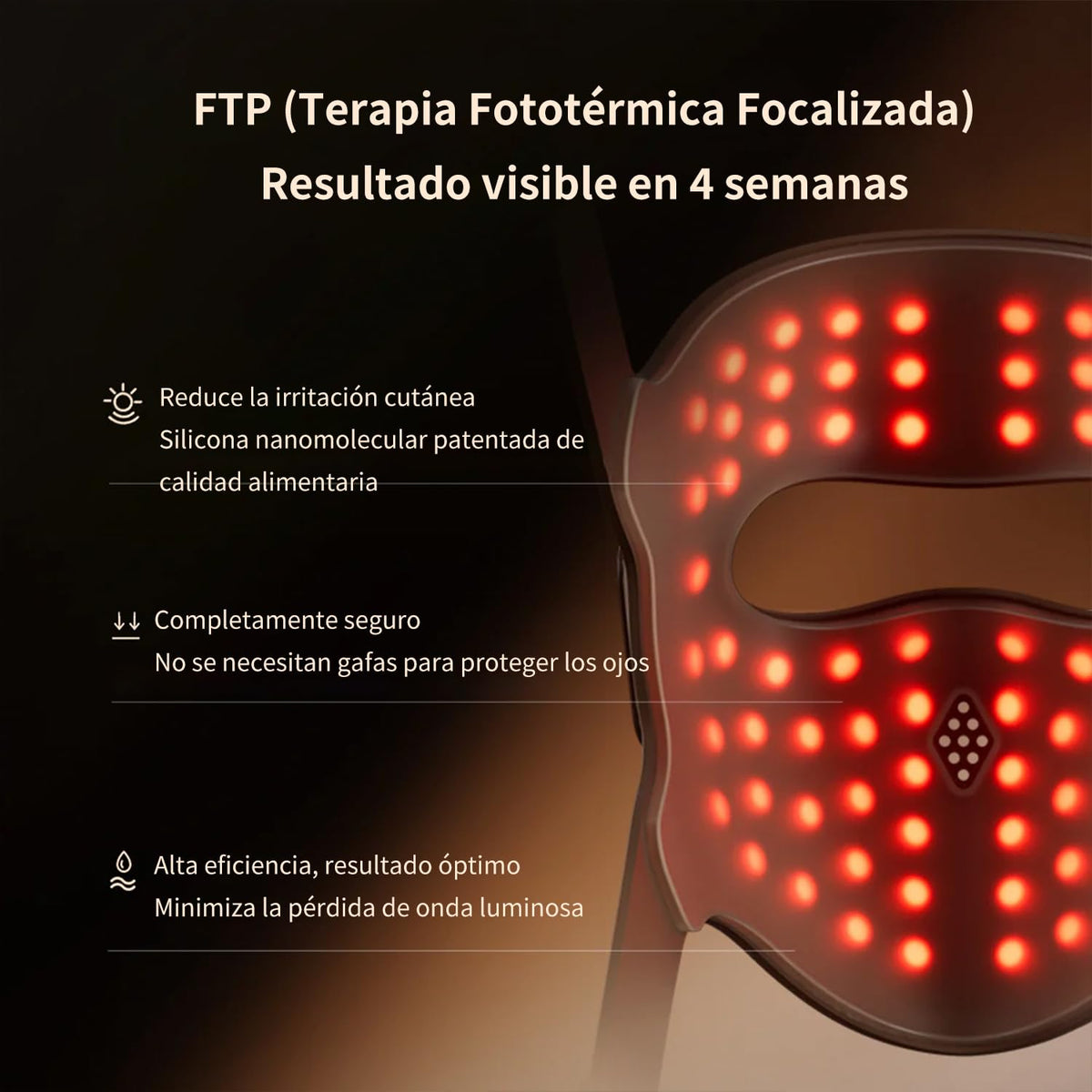 JOVS Máscara Láser Antiedad con Terapia de Luz Roja 4D