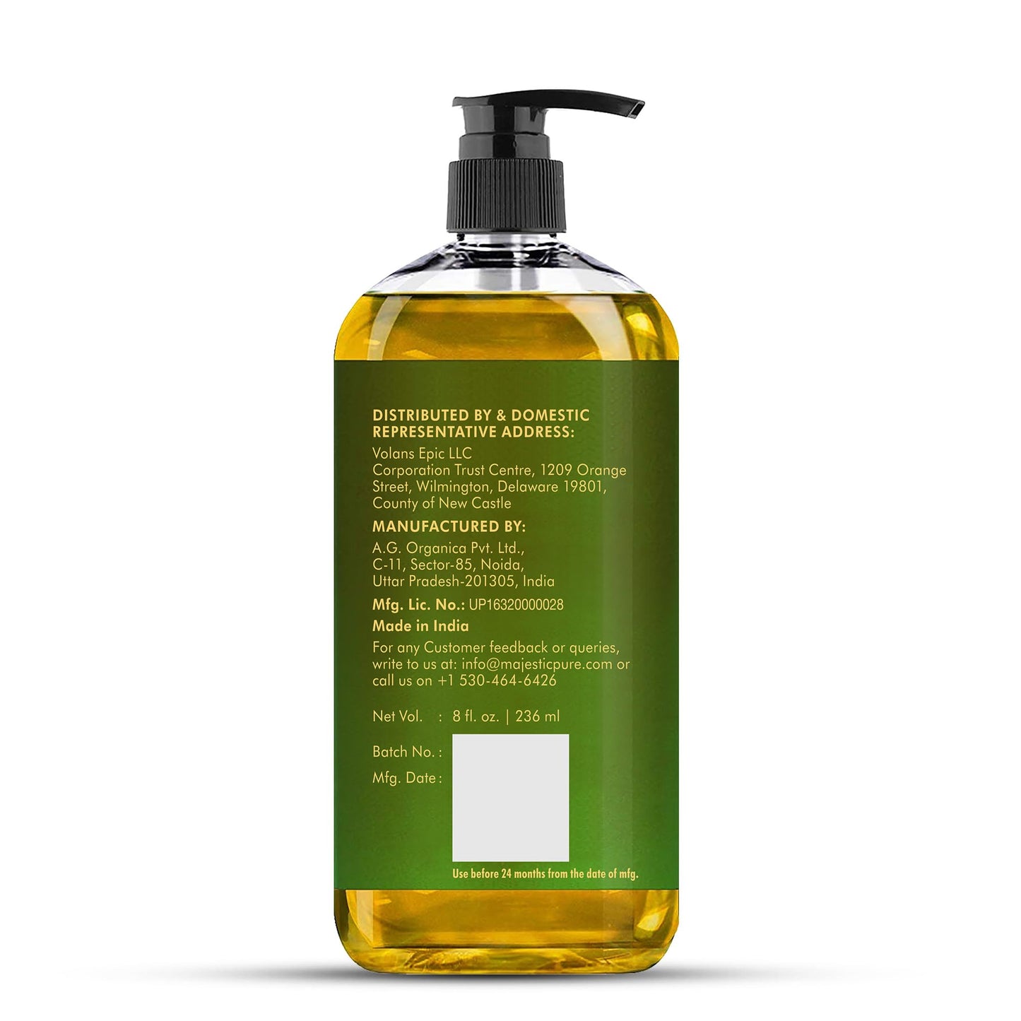 MAJESTIC PURE Aceite de masaje muscular de árnica para el cuerpo, el mejor aceite de terapia natural con aceites esenciales de lavanda y manzanilla, calentamiento, relajación, masajea las articulaciones y los músculos, 8 onzas, juego de 2
