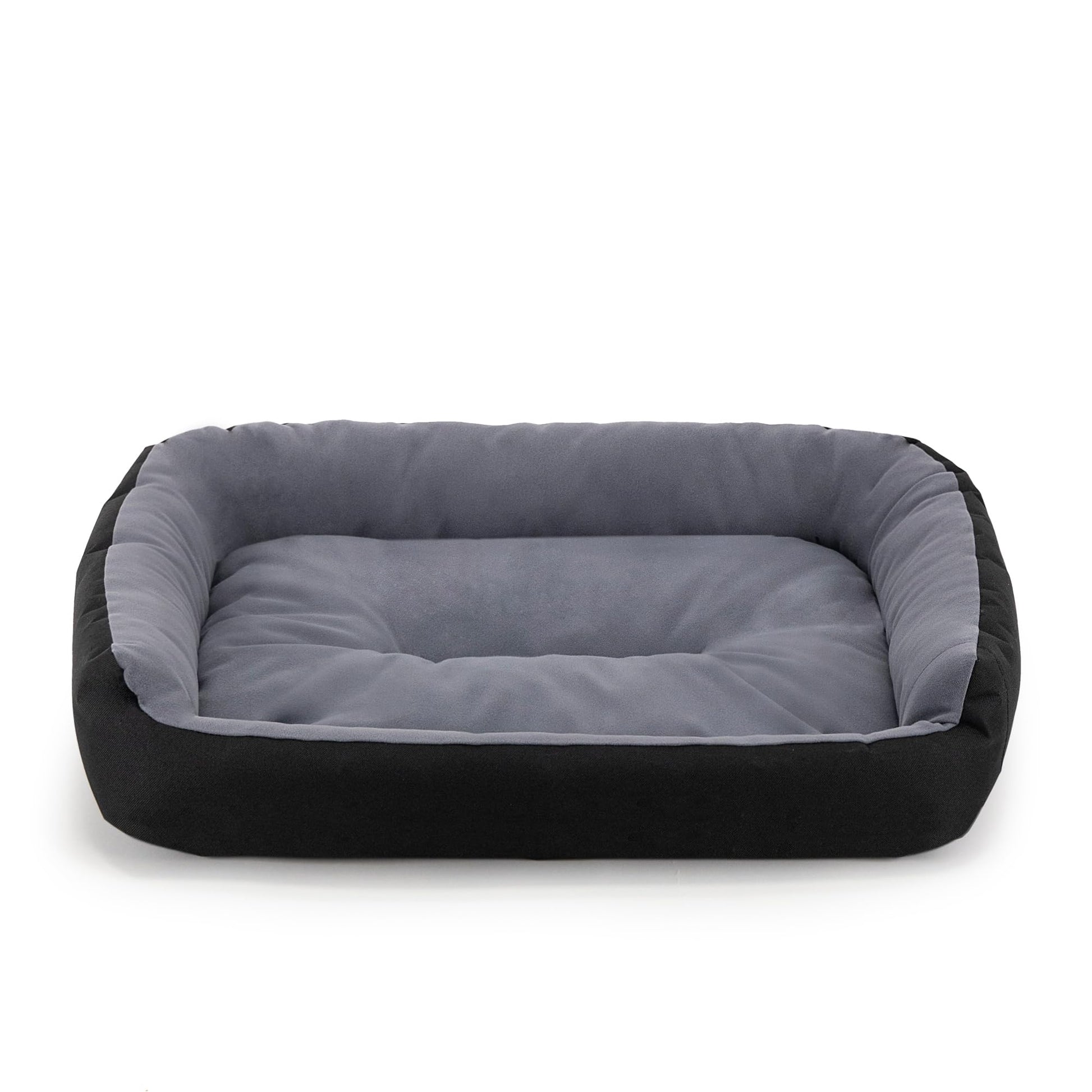 Cama para Perro Hills Medium Negra Gris Resistente y Confortable con Relleno Suave