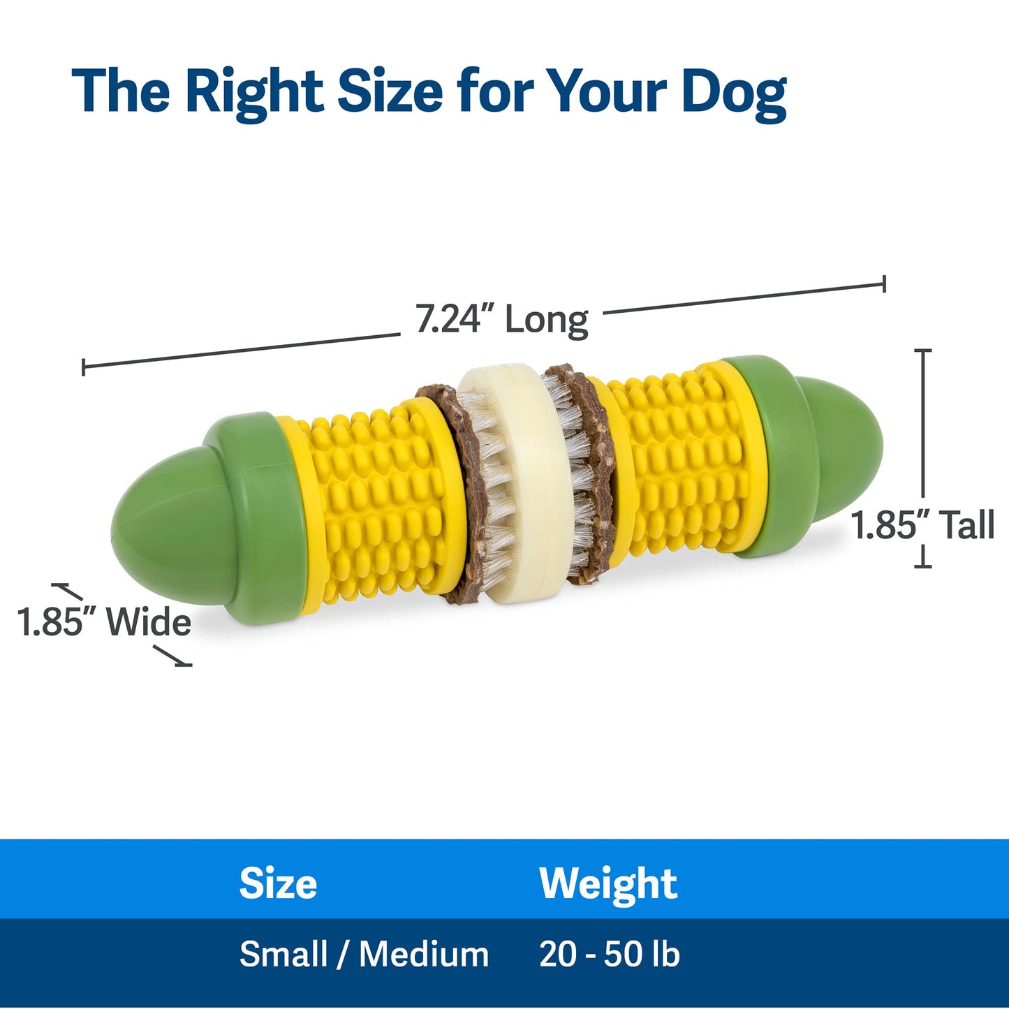 Juguete para Perros PetSafe Busy Buddy Cravin’ Corncob Mantequilla Rompecabezas Interactivo sin BPA