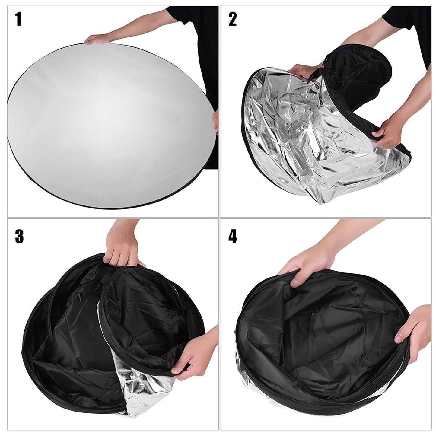 Fotografía con Reflector De Luz 5-in-1 Photography Light Reflector Multi-Functional Reflector para Fotografía De Estudio