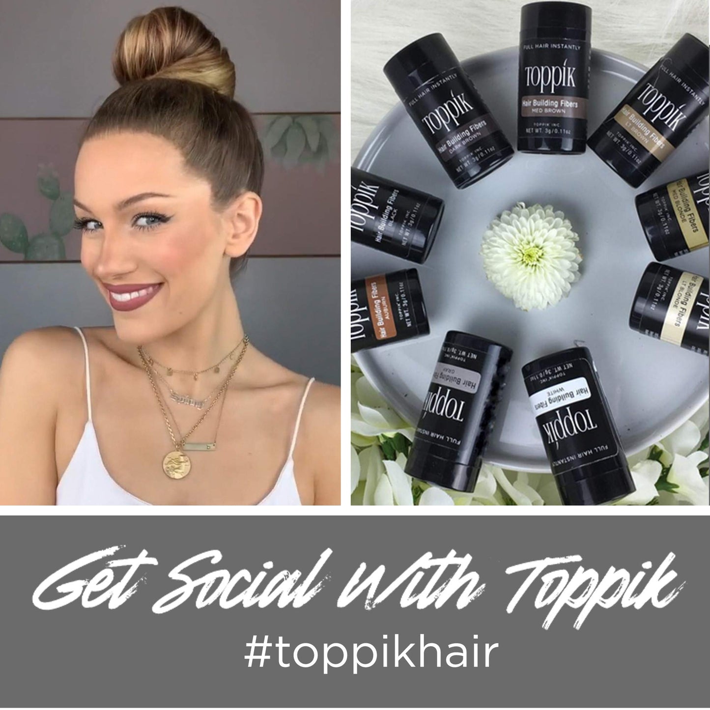 TOPPIK Hair Building Fibers, Medium Blonde, 1.94 oz.