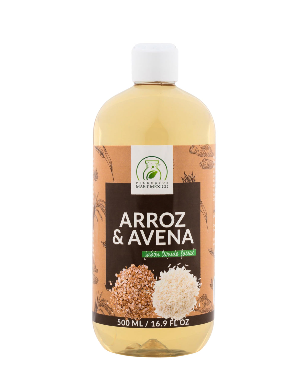 Jabón Líquido Arroz & Avena Tonificante 500 Ml Productos Mart Mexico