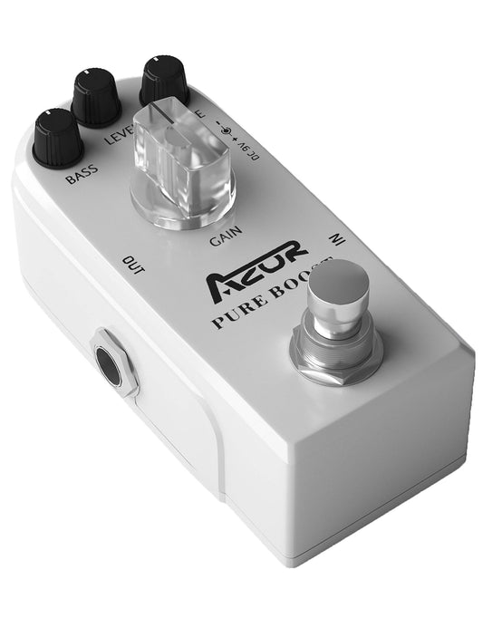 AZOR Pure Boost Pedal de efecto de guitarra Micro Clean Boost Pedal para guitarra eléctrica True Bypass
