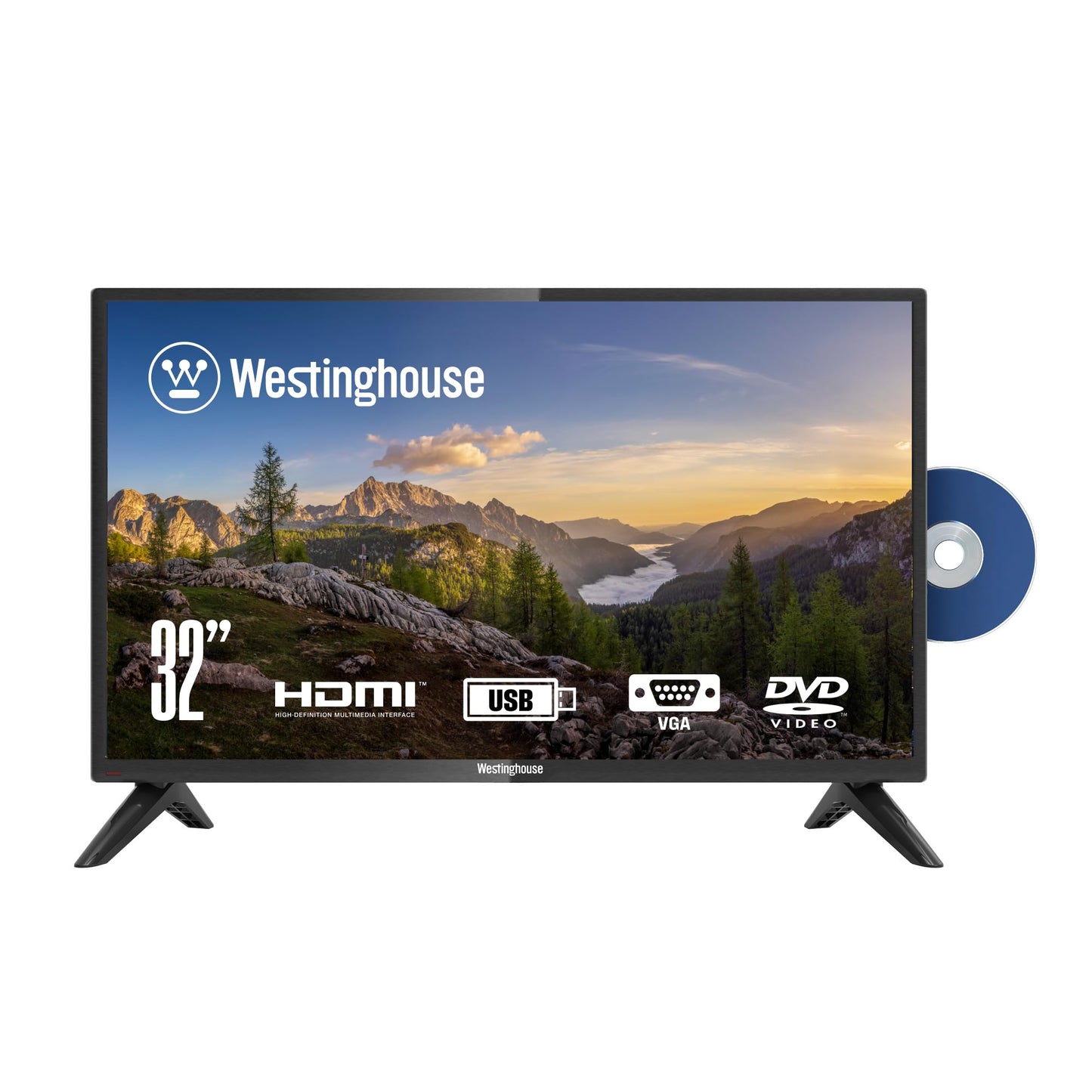 Televisor Westinghouse 32 Pulgadas LED HD 720p con Reproductor de DVD y Controles Parentales