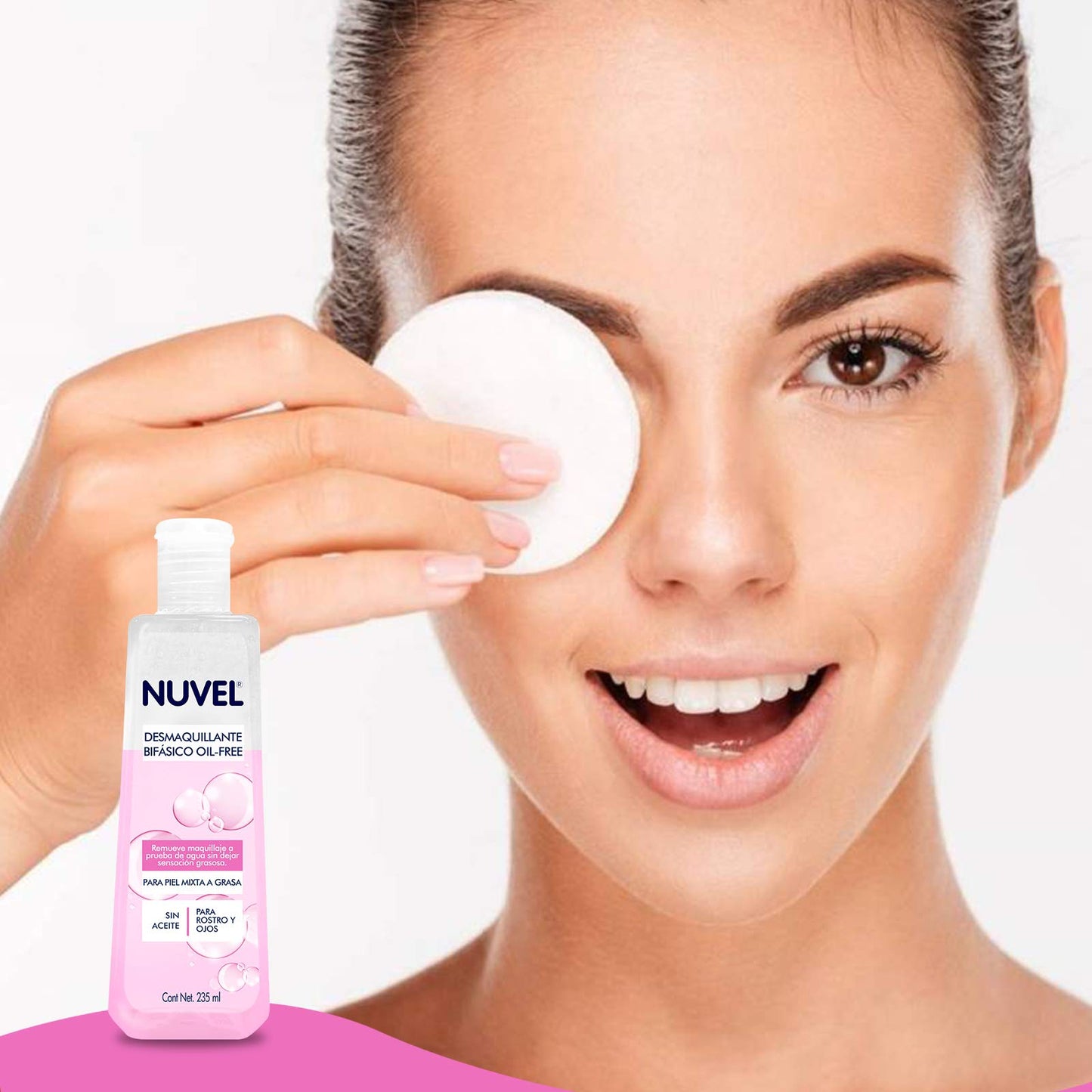 CeraVe Gel Limpiador Espumoso |473ml| Limpiador diario para piel mixta, grasa o con acné | Libre de fragancia + Nuvel Desmaquillante Bifasico Oil Free para Piel Mixta y Grasa, 235 ml